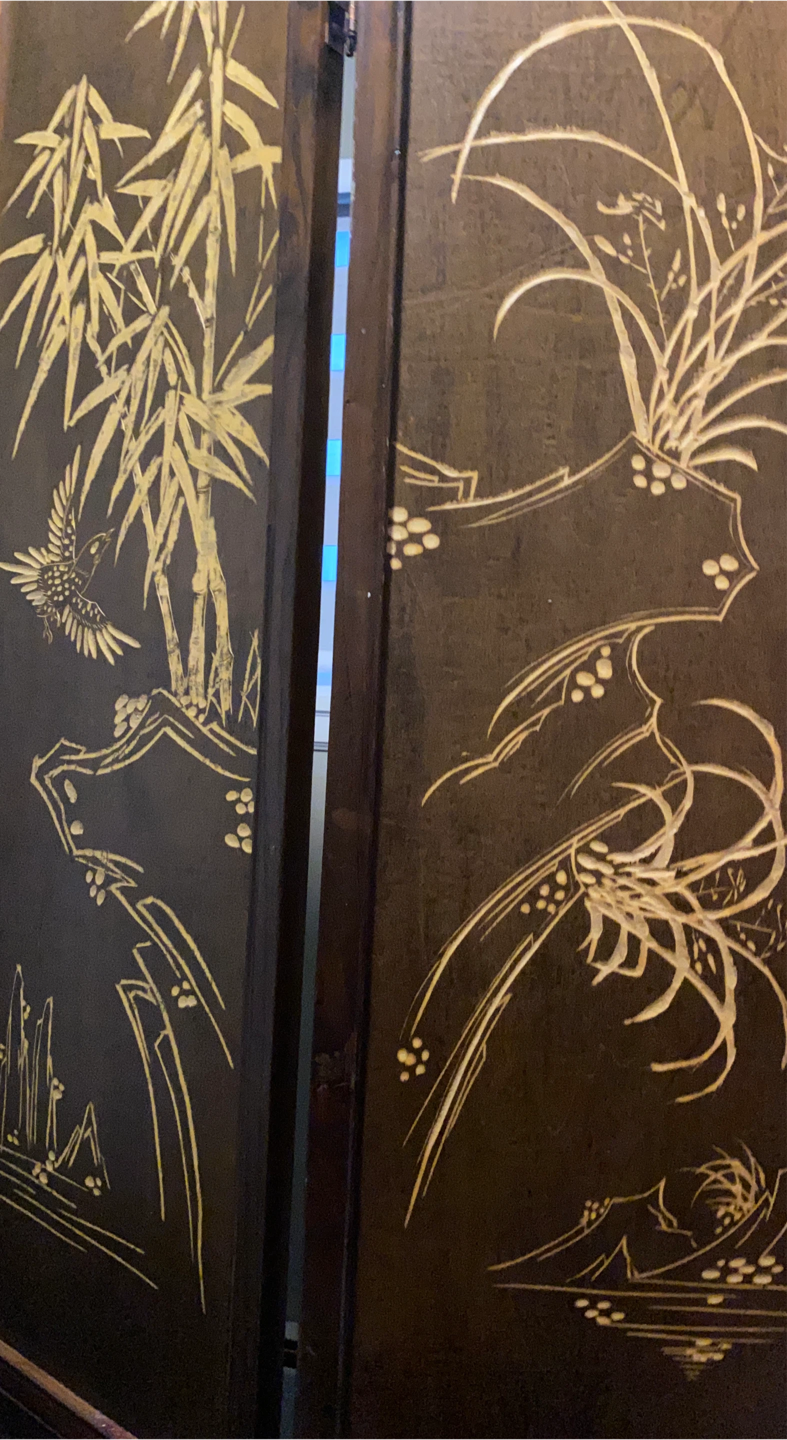 Decorative Screen with Oriental Motifs