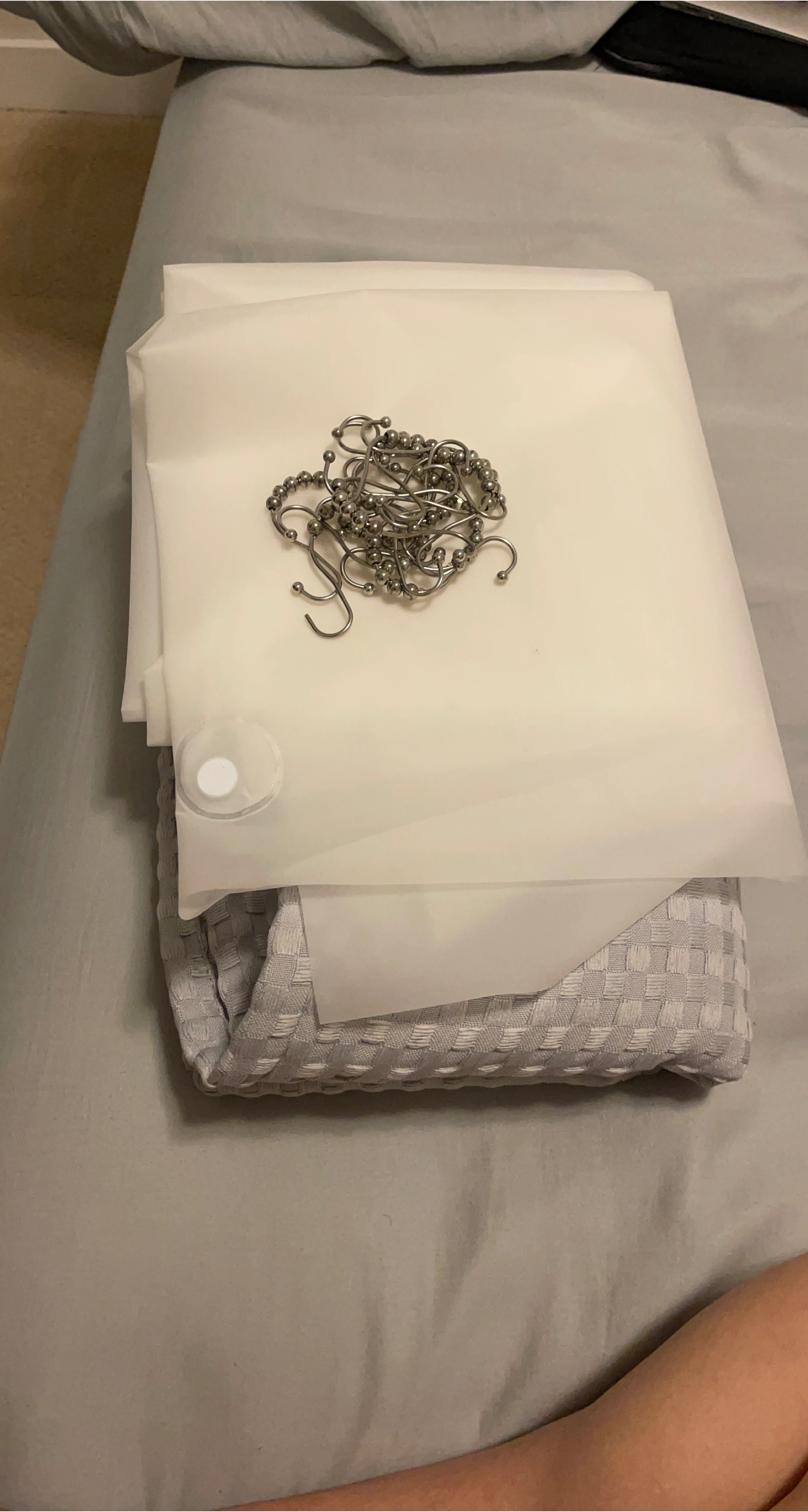 Shower Curtain with Hooks