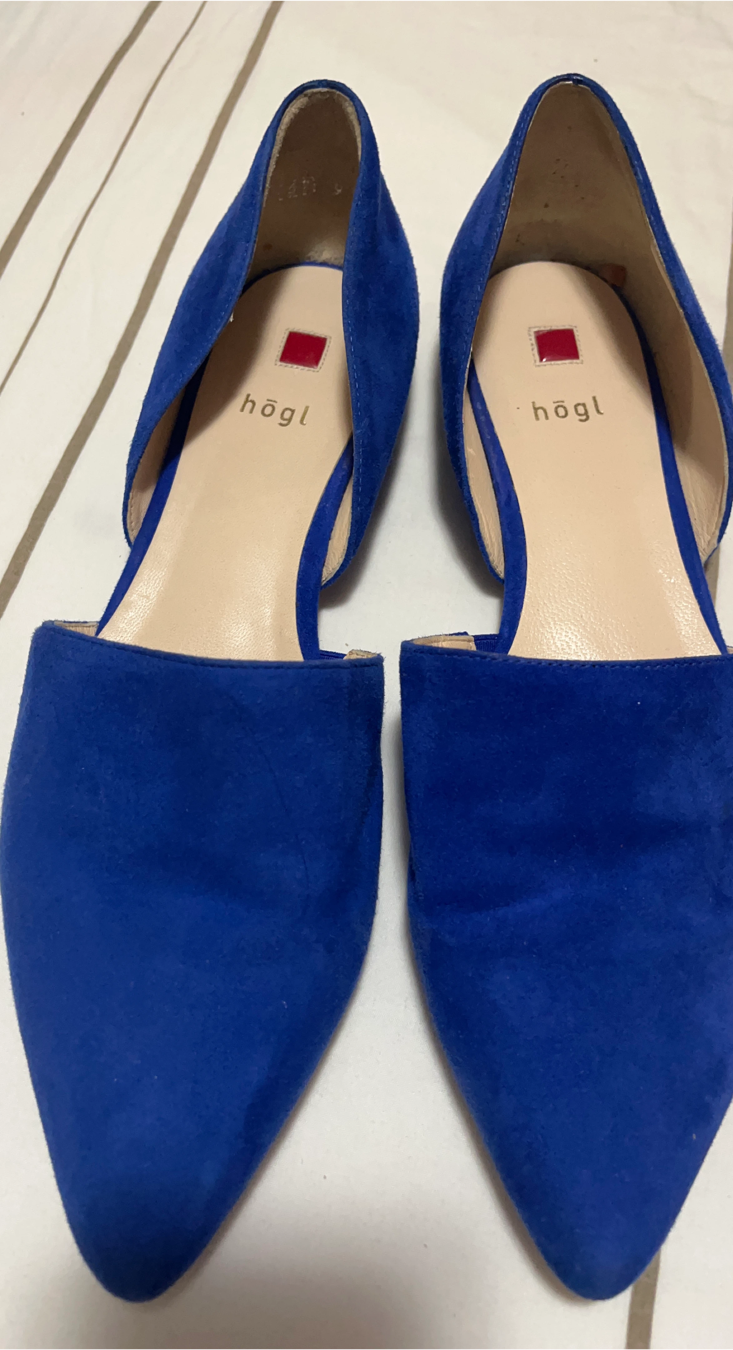 Högl Blue Suede Flats Size 9