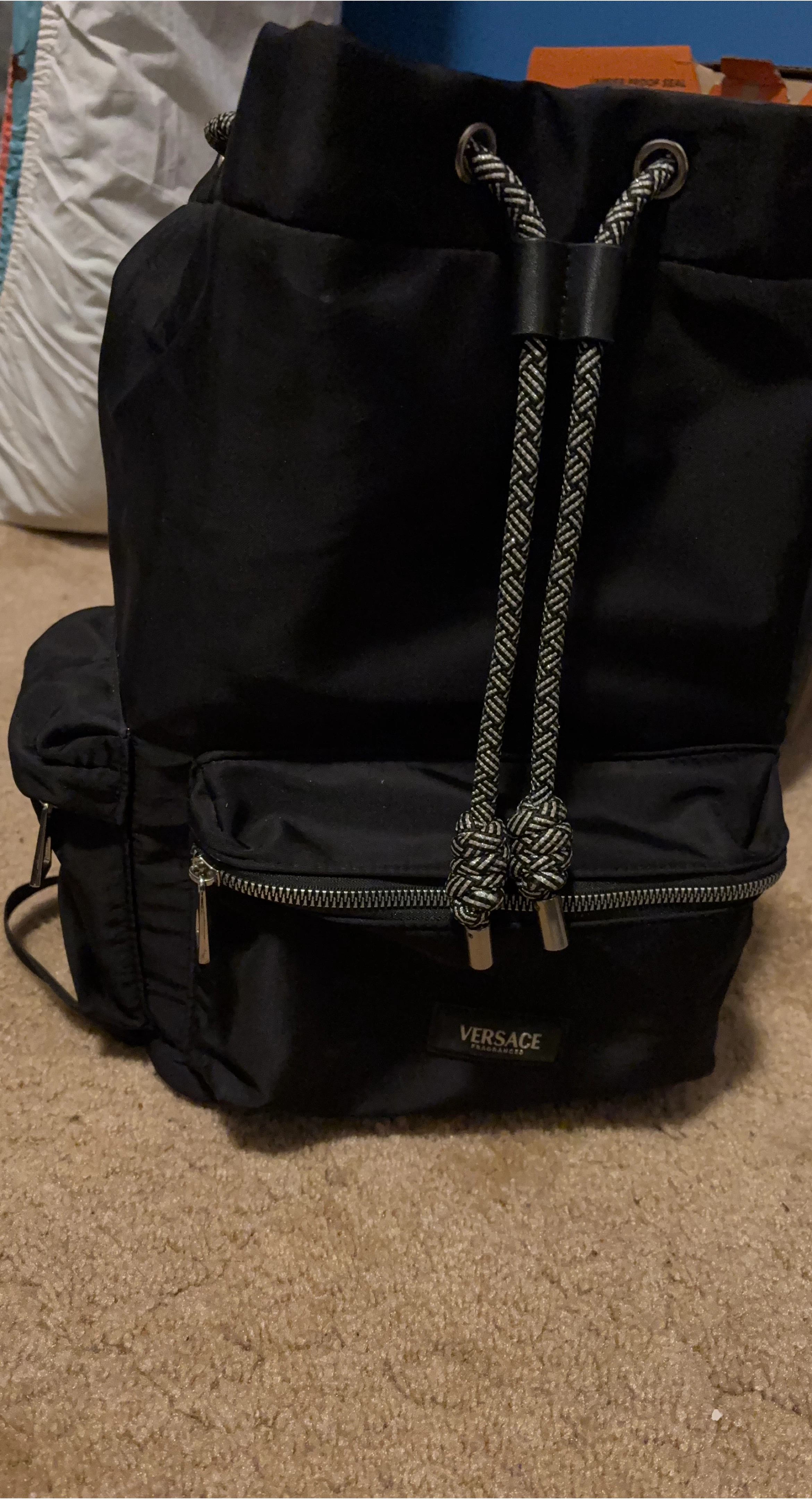 Versace Black Backpack