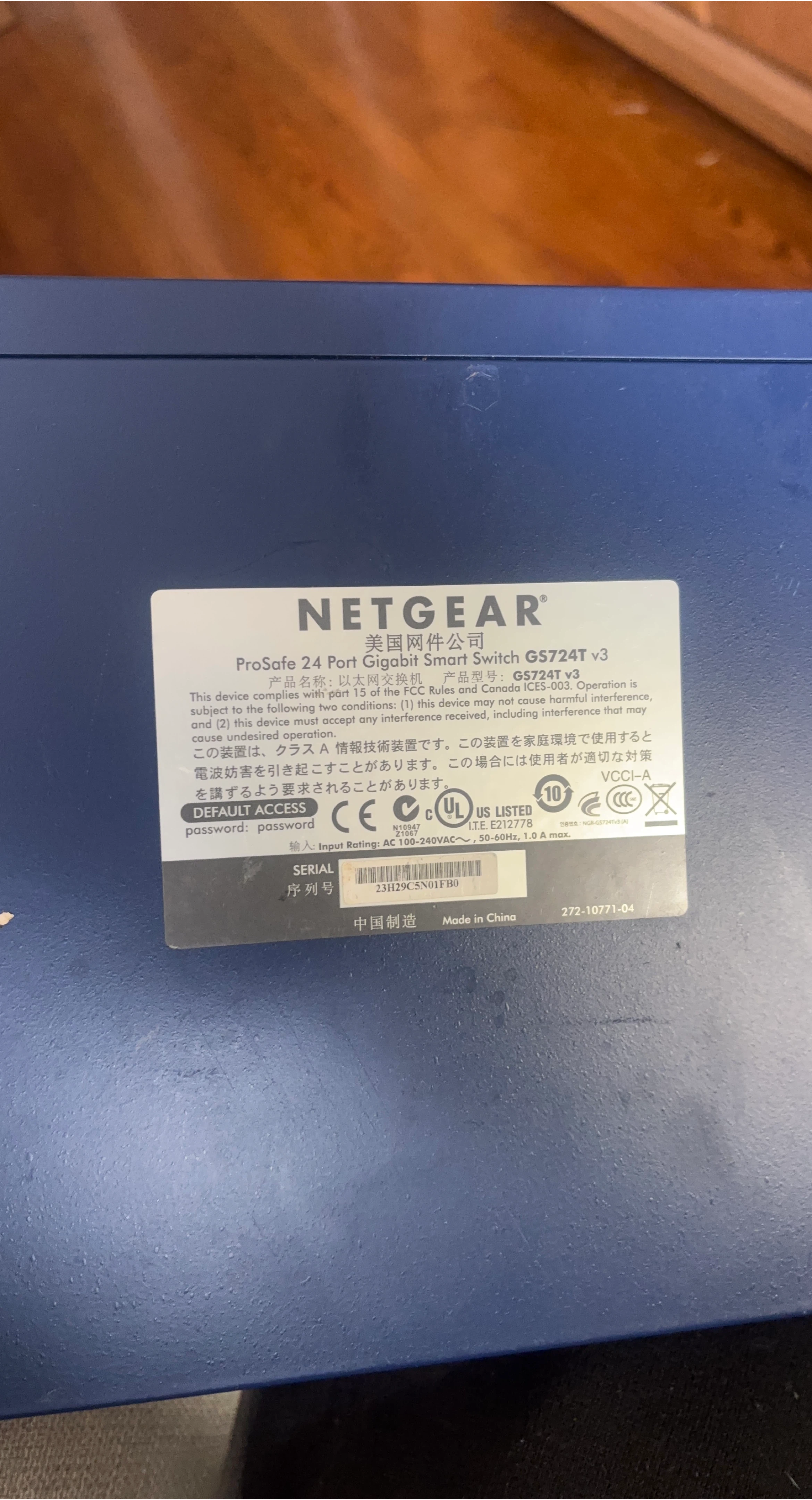 NETGEAR ProSafe 24 Port Gigabit Smart Switch GS724T v3