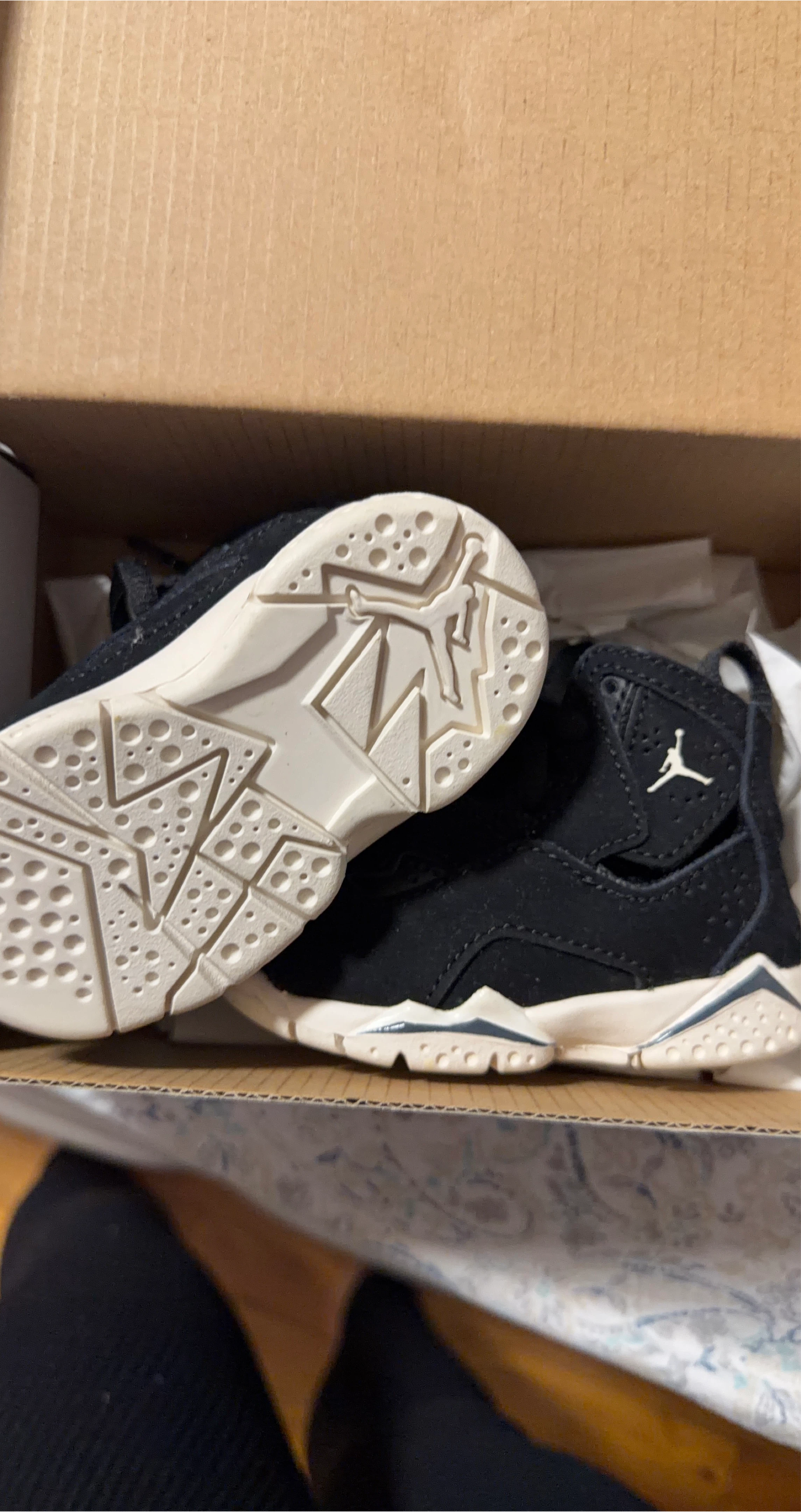 Jordan 7 Retro Toddler Black/White