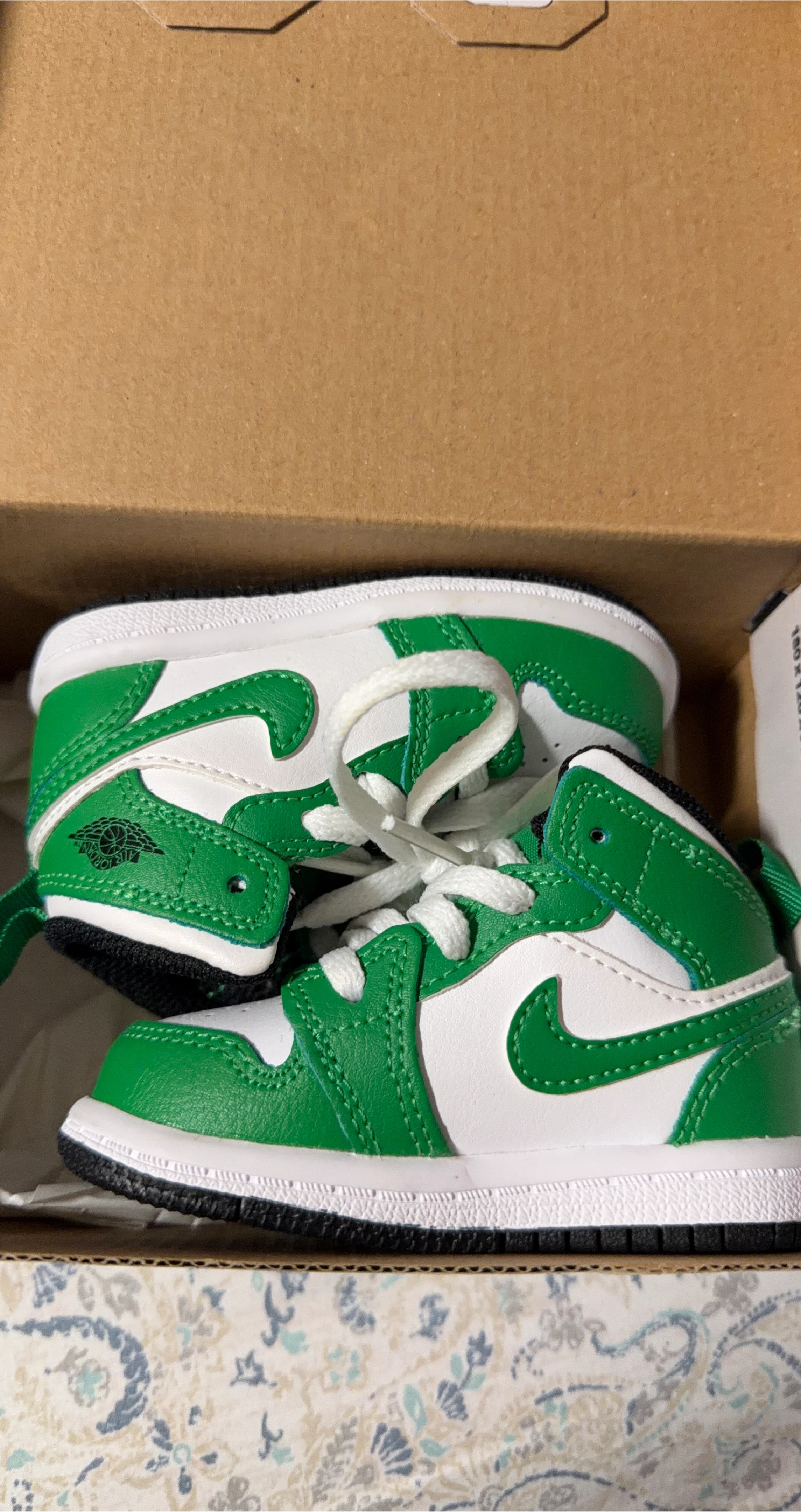 New Jordan 1 Retro High OG Lucky Green Toddler