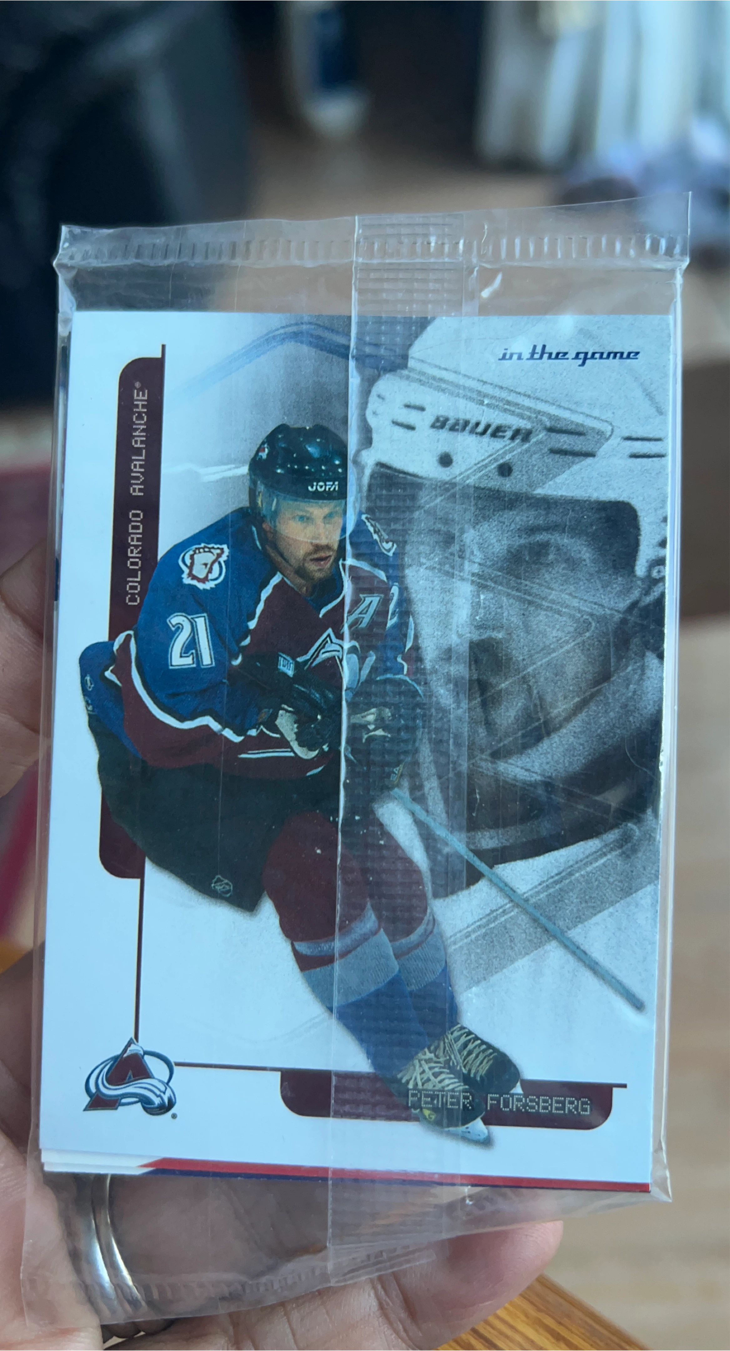 In the Game Peter Forsberg Colorado Avalanche Hockey Card