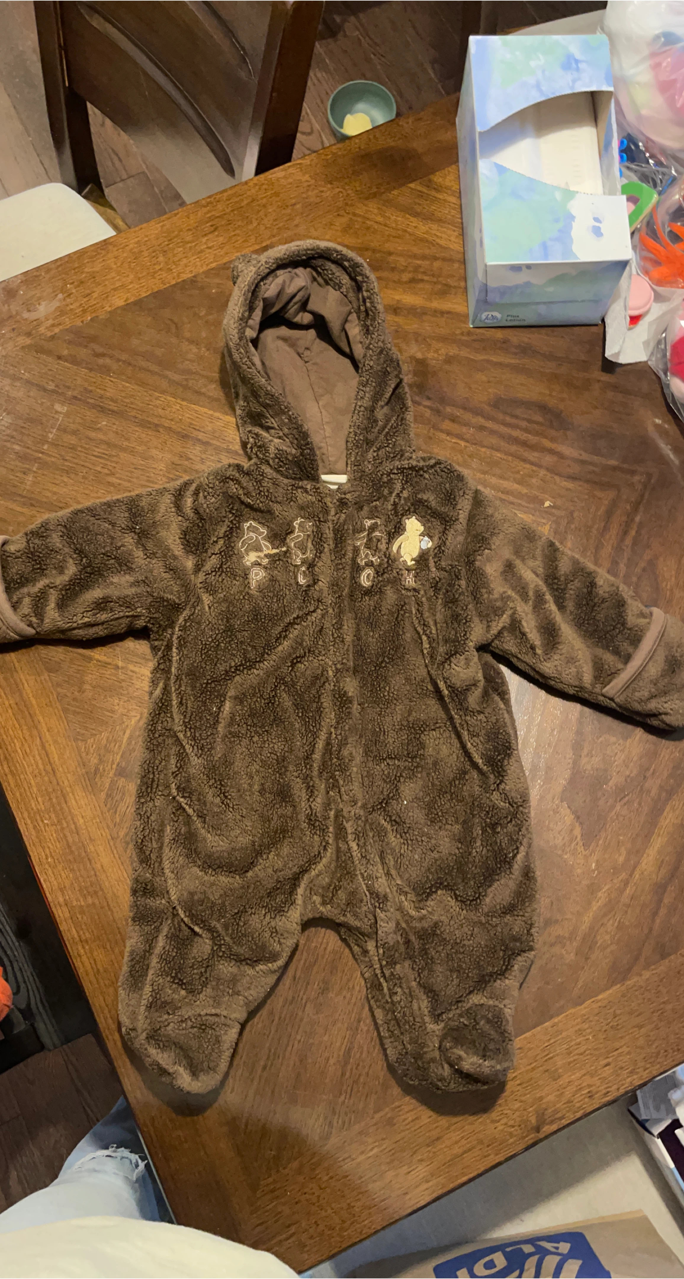 Disney Brown Fleece Winter Outfit - 3 Months