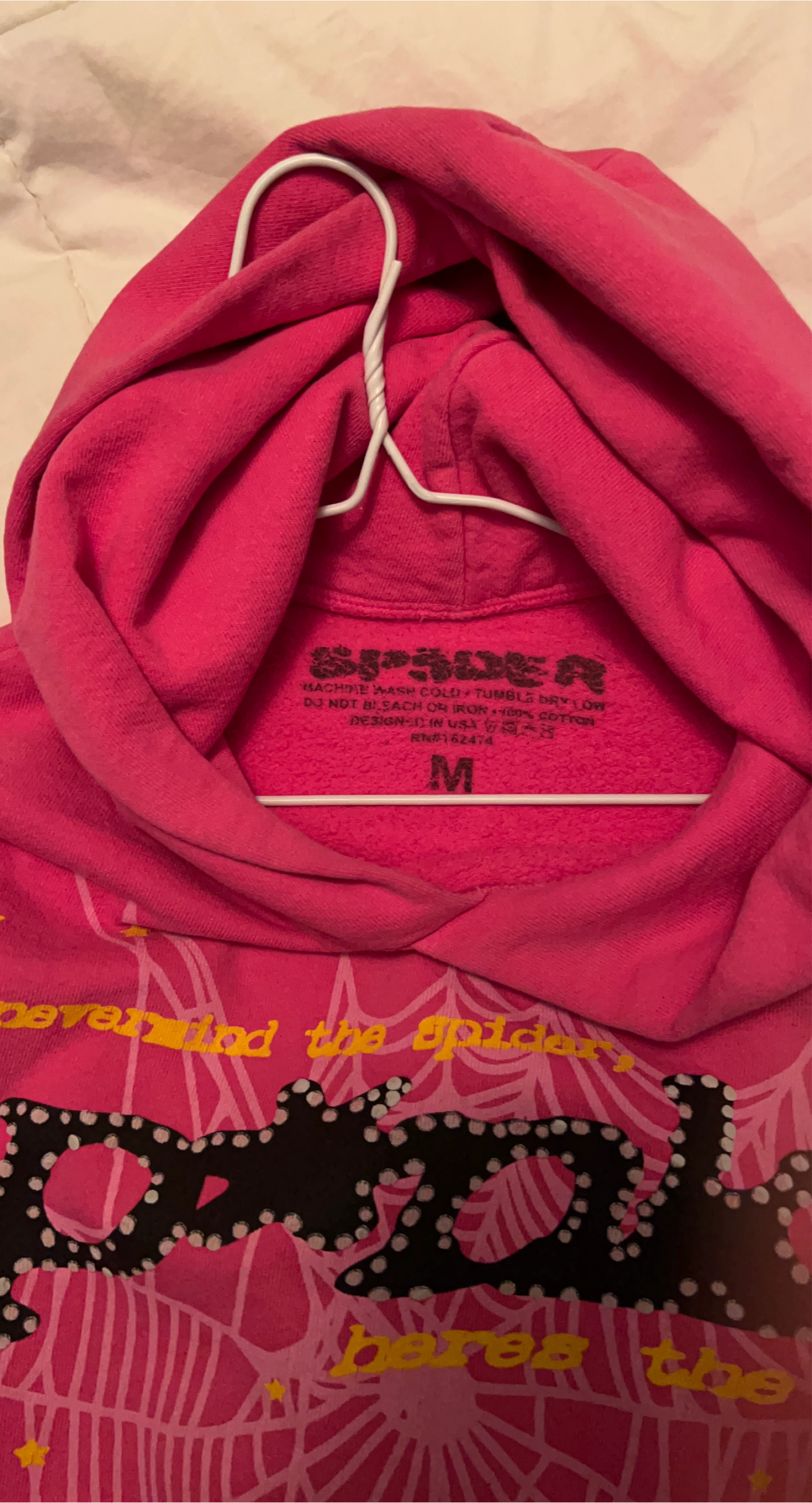New Sp5der Pink Spider Worldwide Hoodie - Medium - photo 2