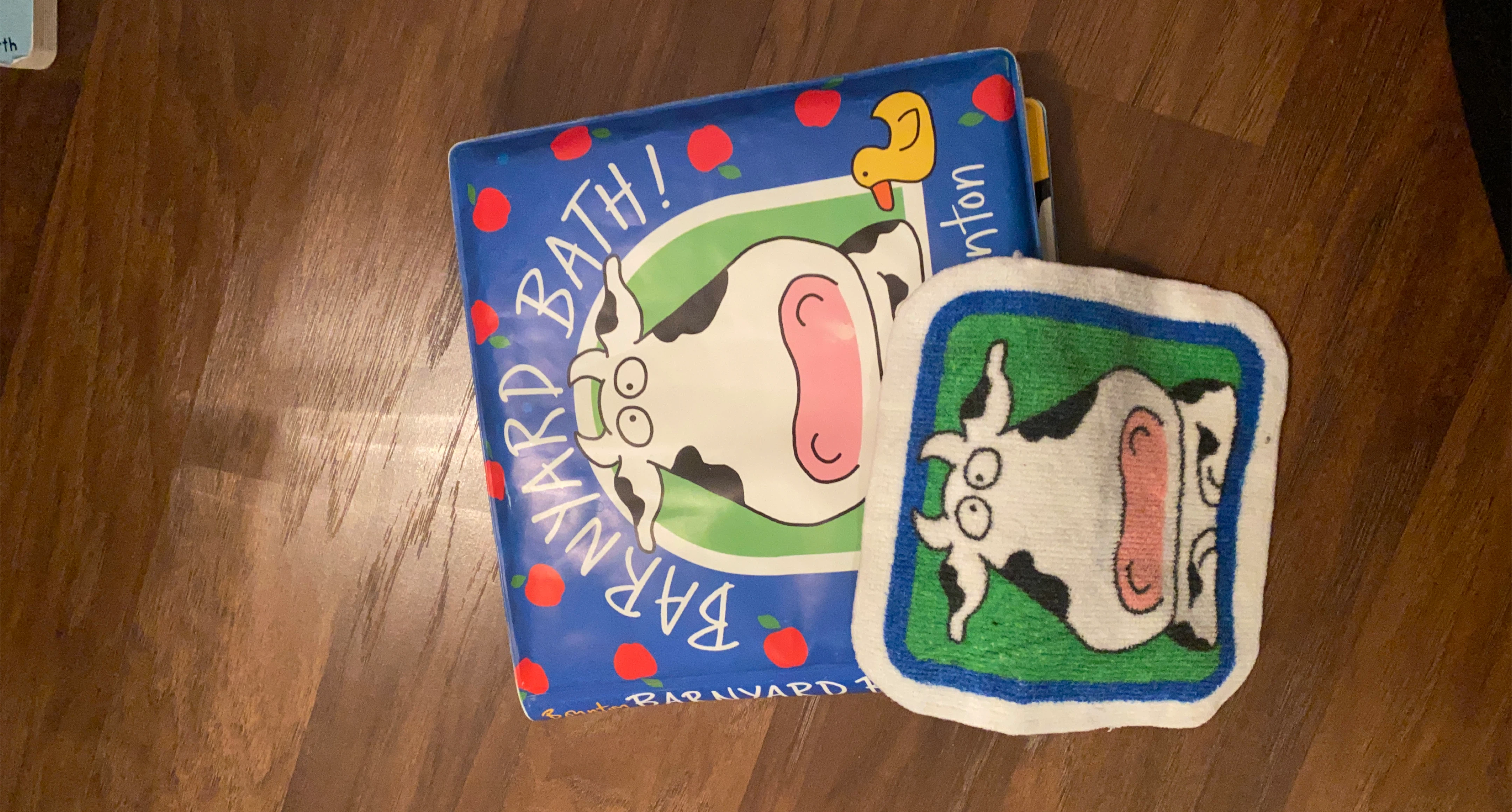 Barnyard Bath Book & Washcloth Set