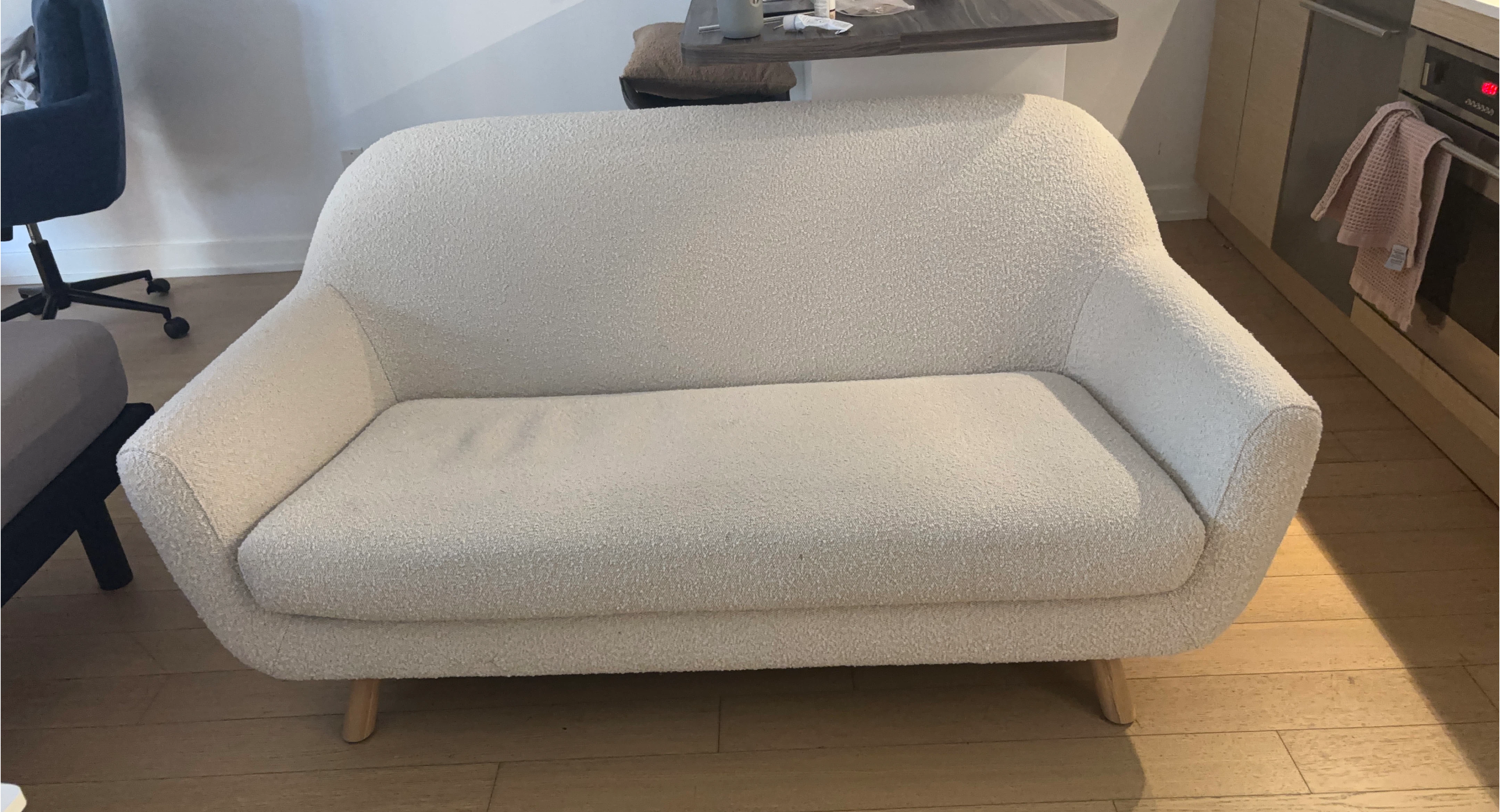 Gabriola 64" Loveseat - Ivory Bouclé