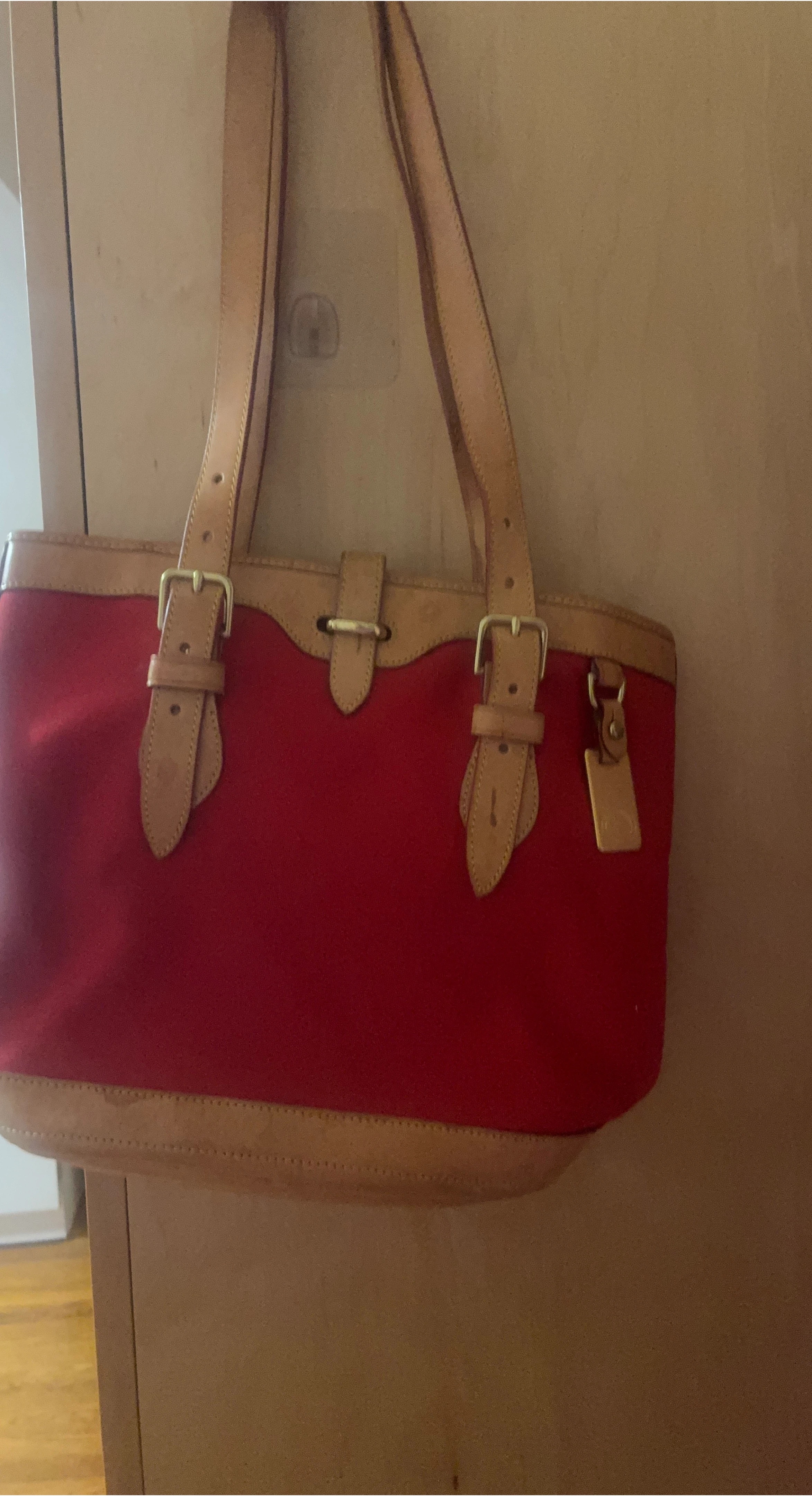 Dooney & Bourke Red Canvas Tote Bag