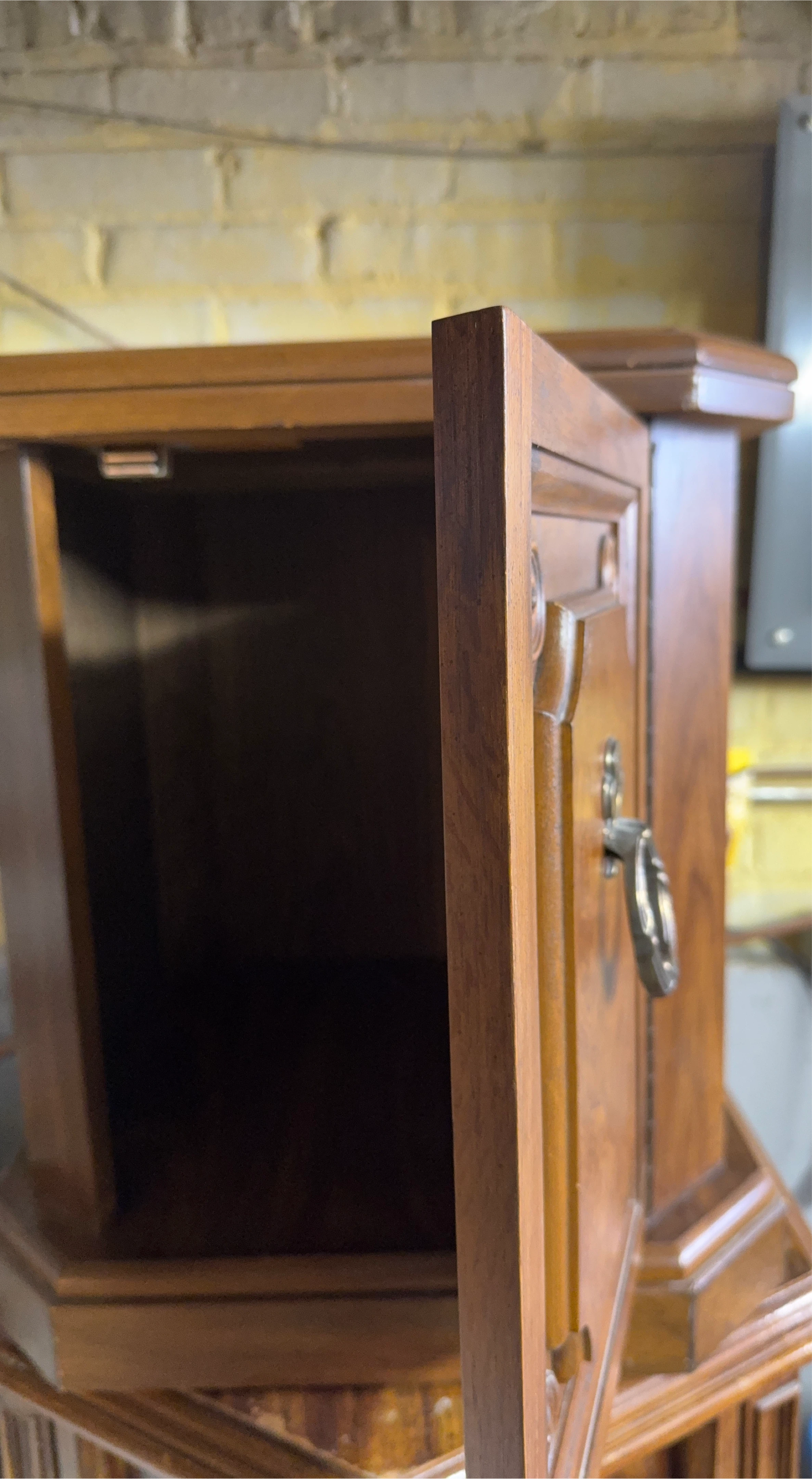 Vintage Wooden Side Table with Drawer