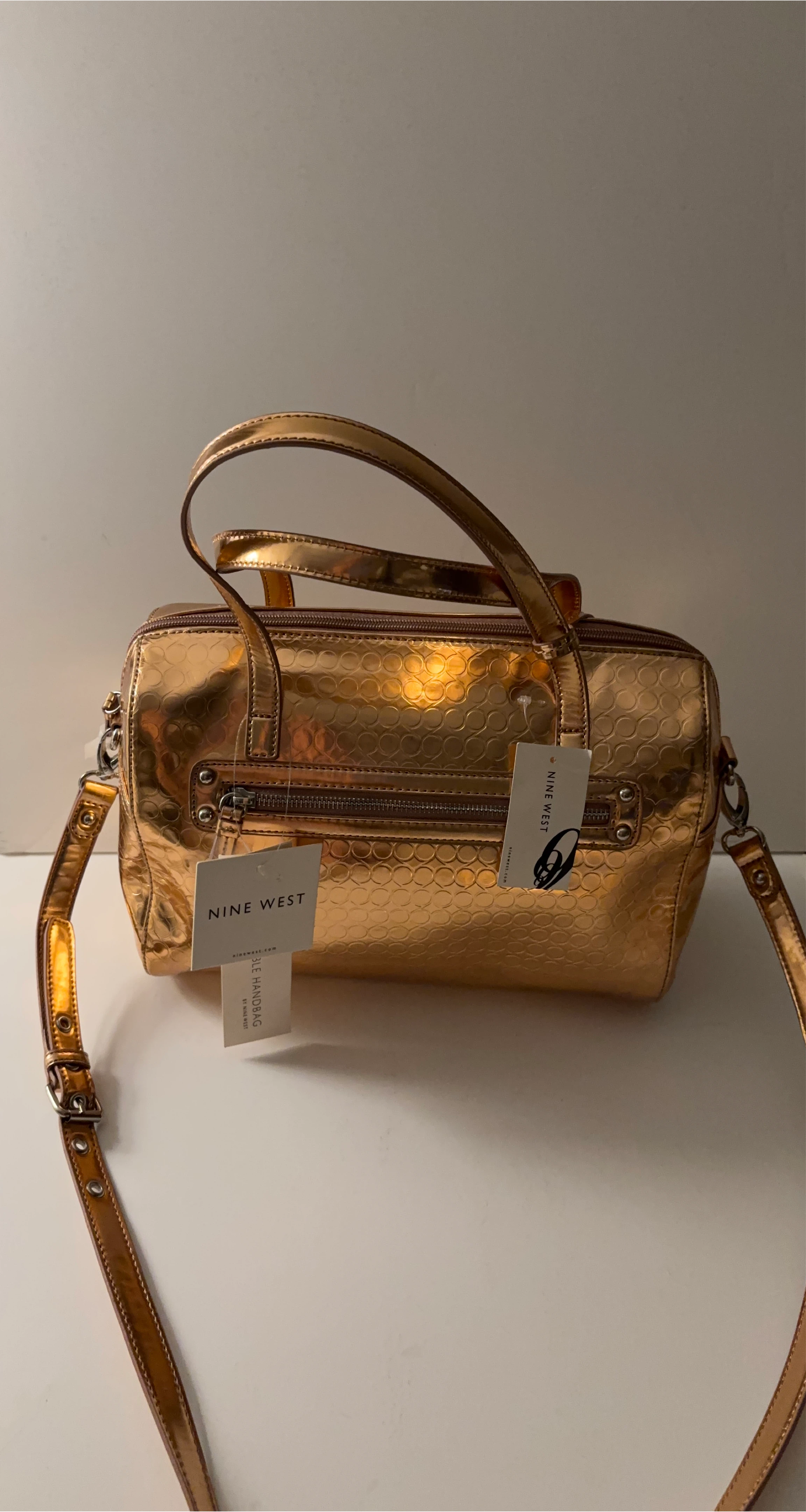 Nine West Gold Satchel Handbag - New - Never used!