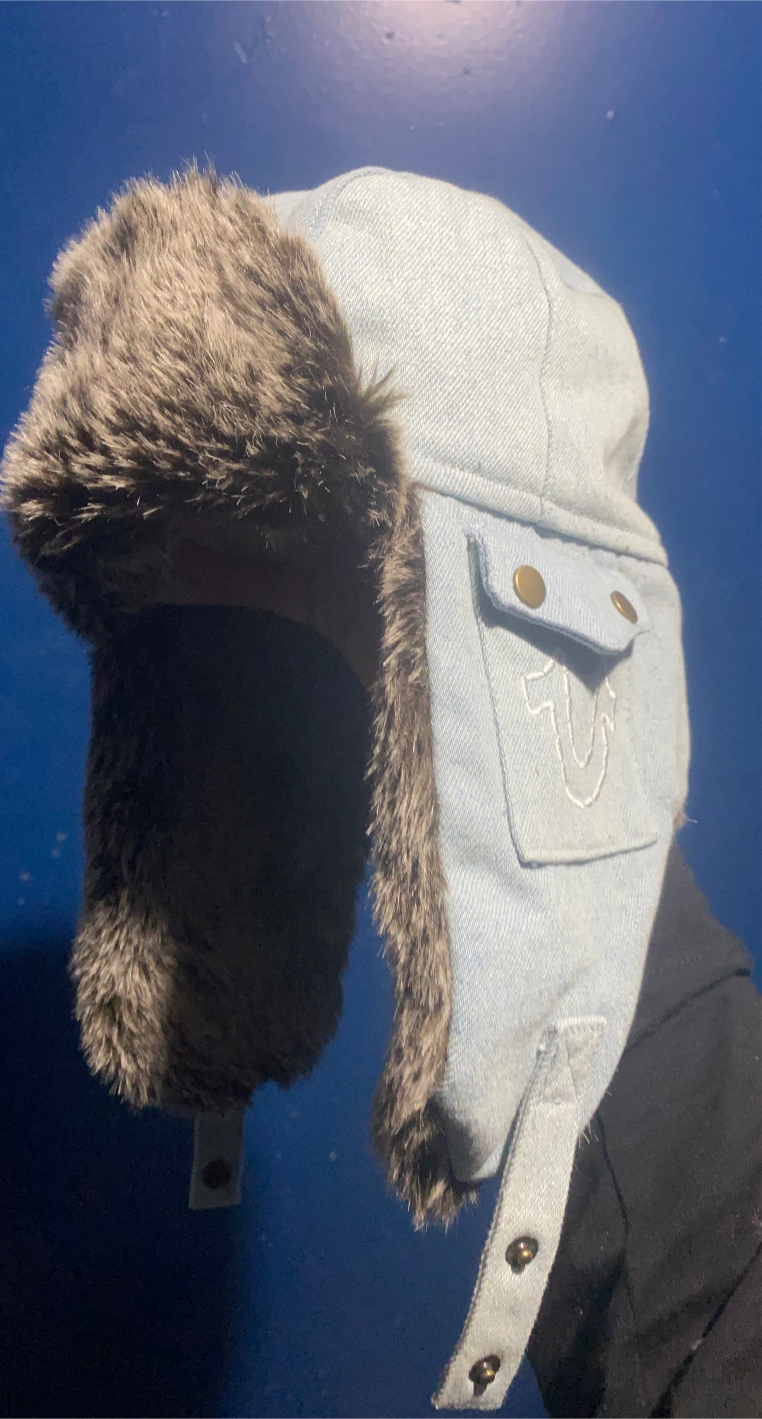 True Religion Denim Ushanka Hat