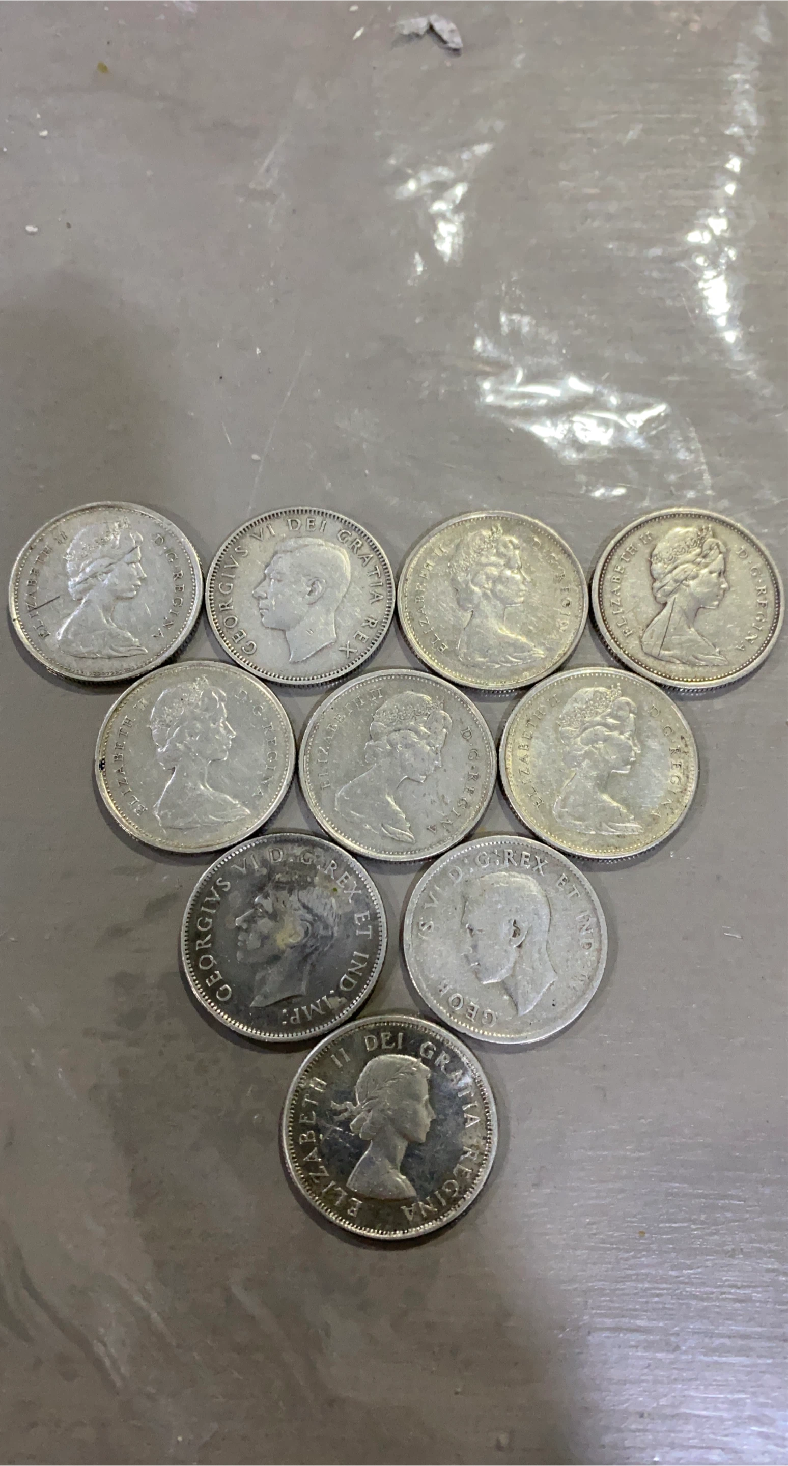 Vintage Canadian Silver Quarter Coins