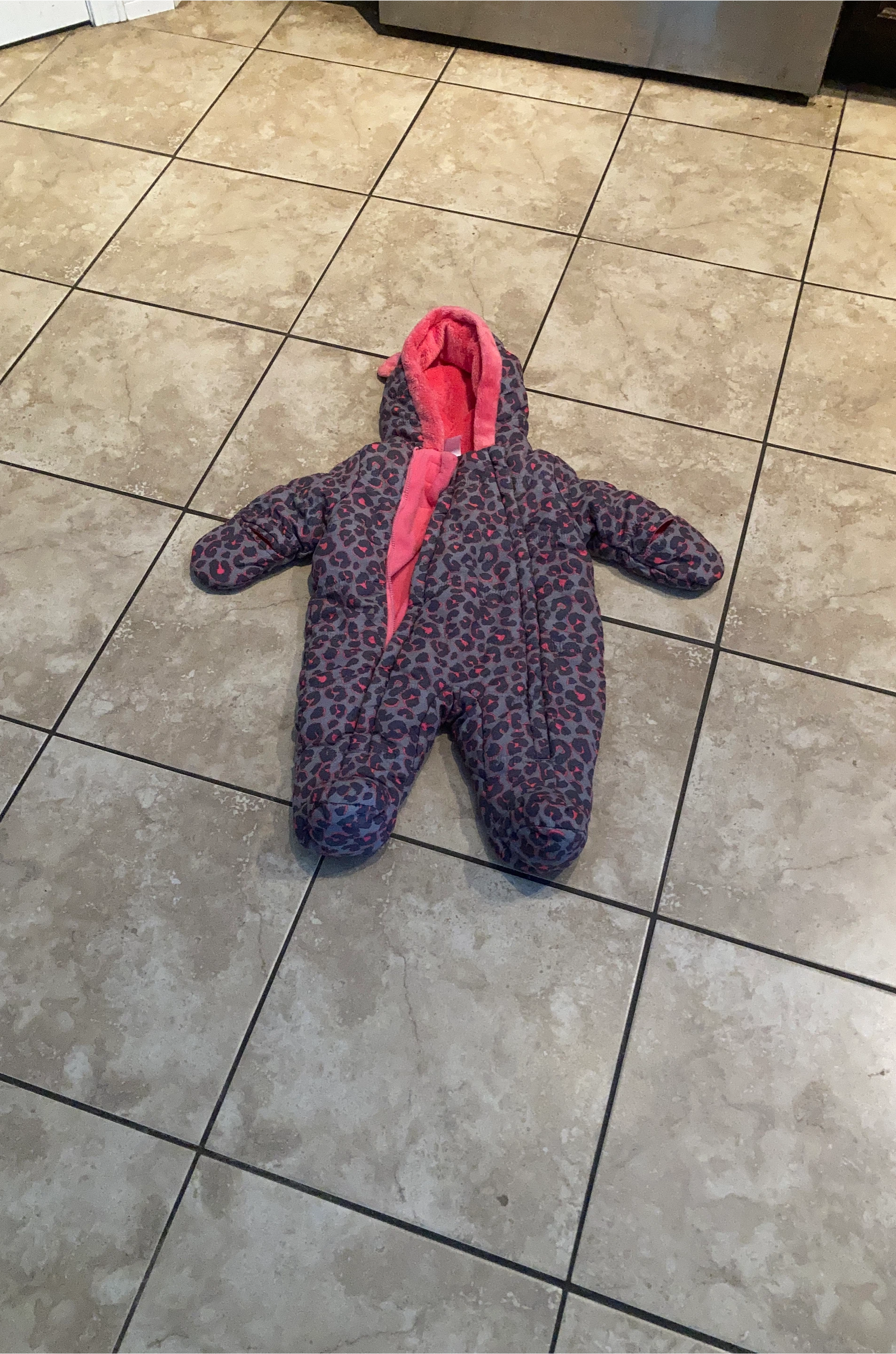 Baby Snowsuit - Leopard Print