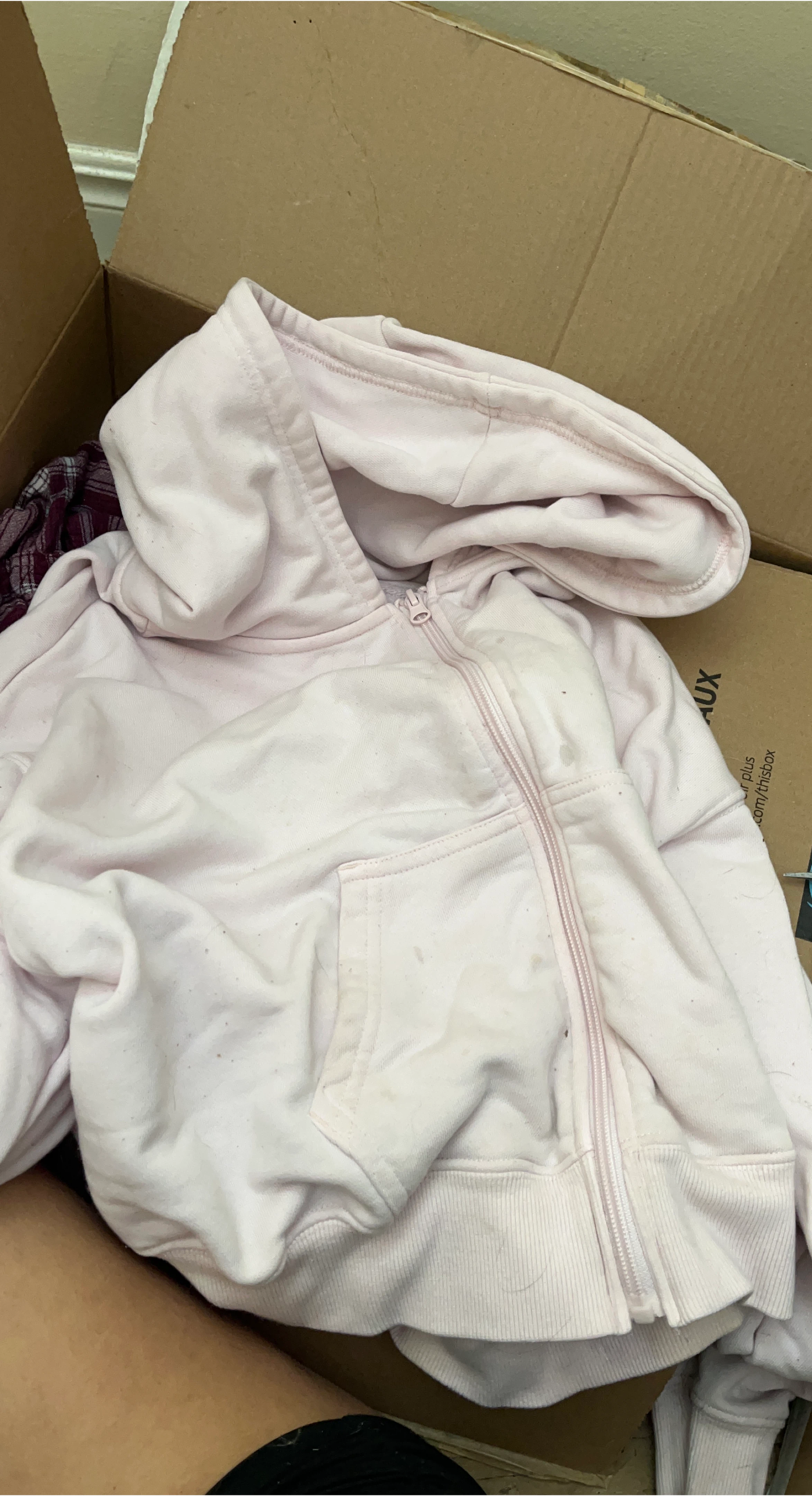 Light Pink Zip-Up Hoodie