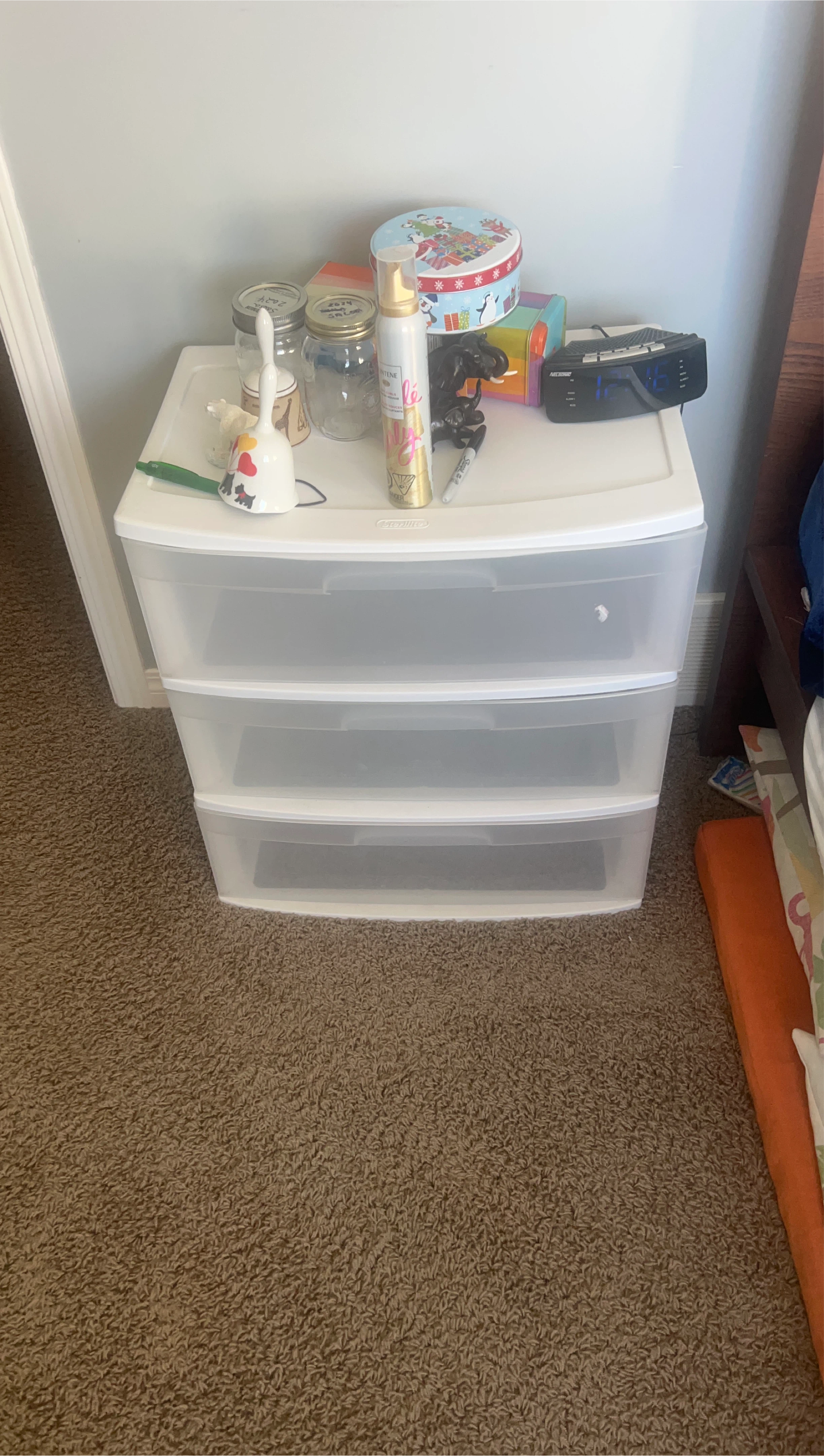Sterilite 3-Drawer Plastic Rolling Storage Cart