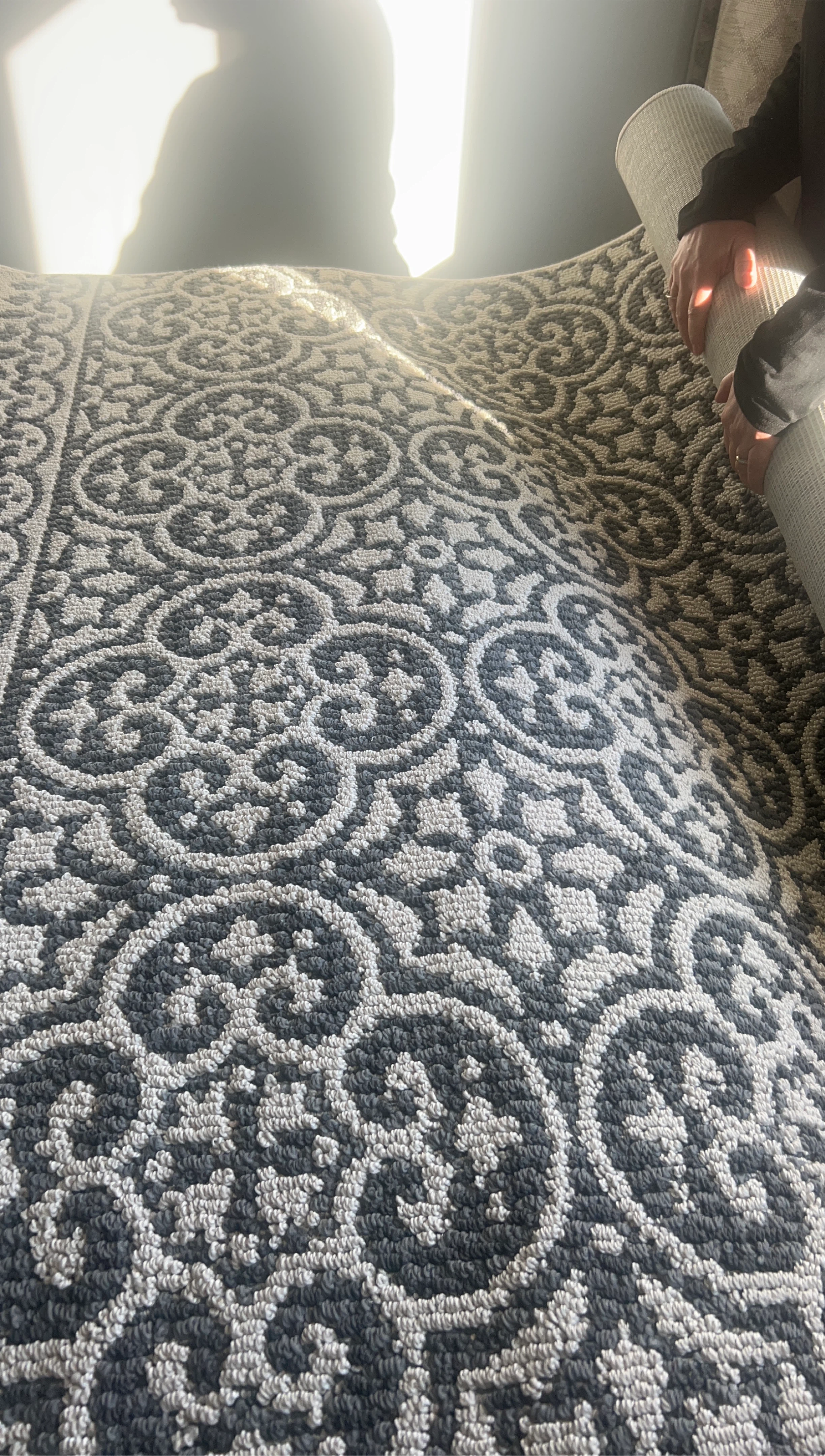 Patterned Grey Area Rug