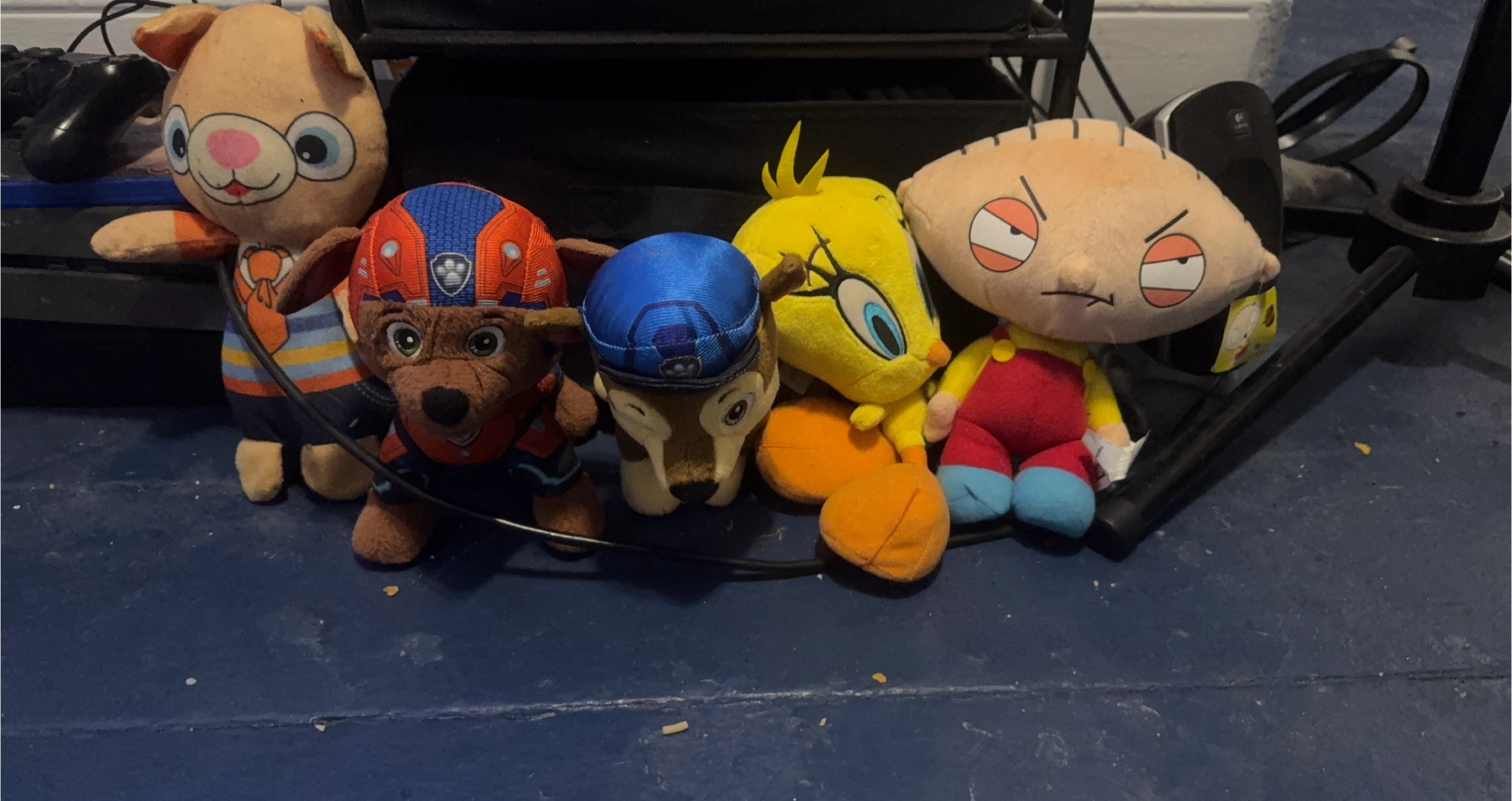 Assorted Plush Toys - Paw Patrol, Tweety Bird & Stewie