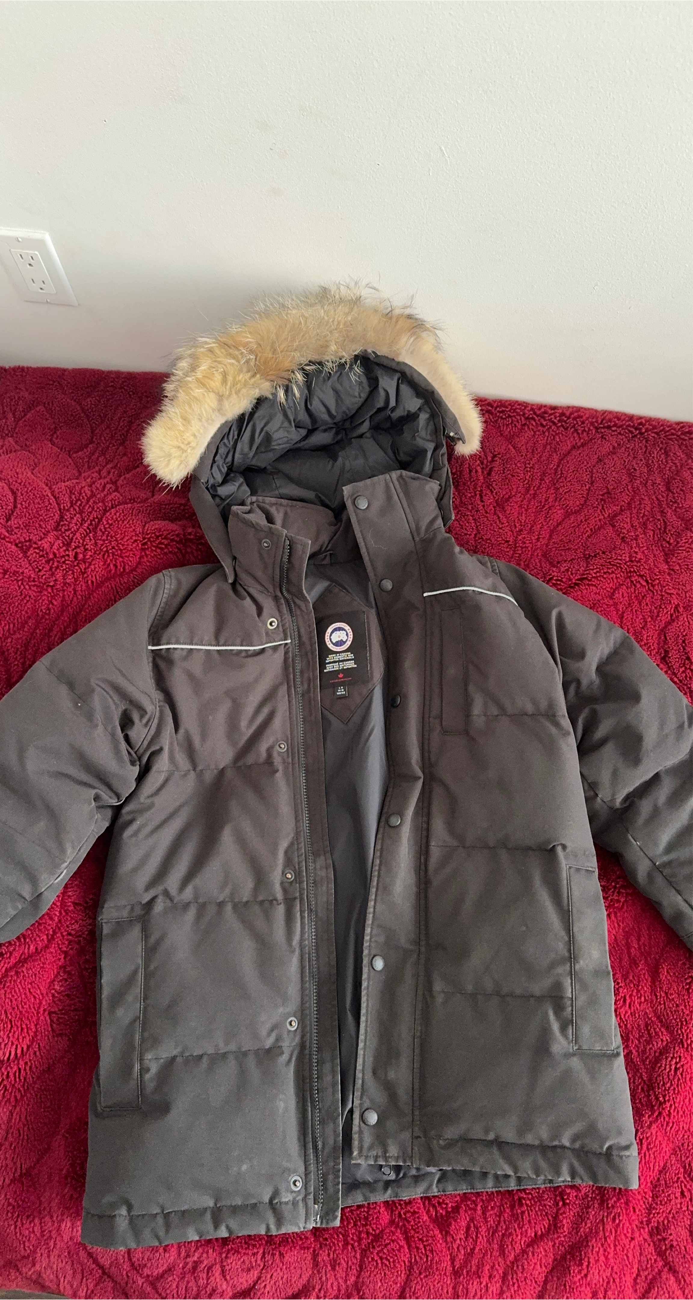 Canada Goose Down Parka - Black - Size L (14-16)