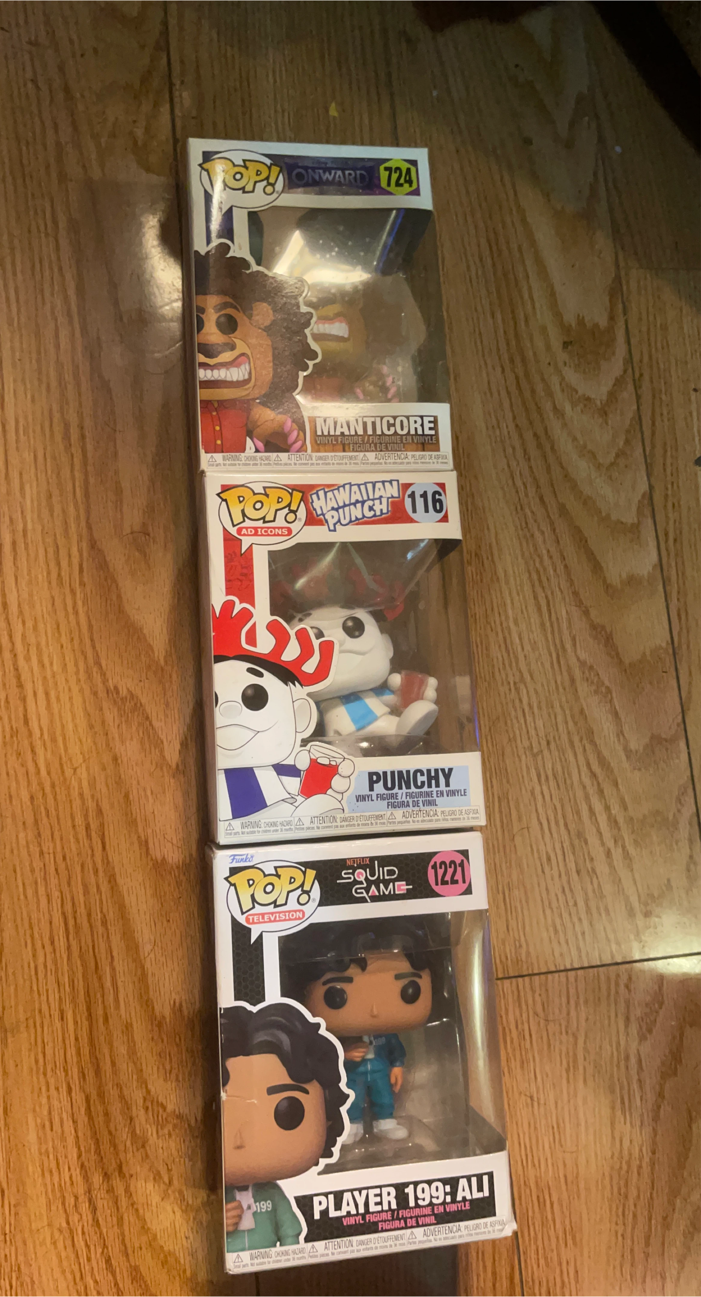 Funko Pop! Figures: Onward, Hawaiian Punch, Squid Game