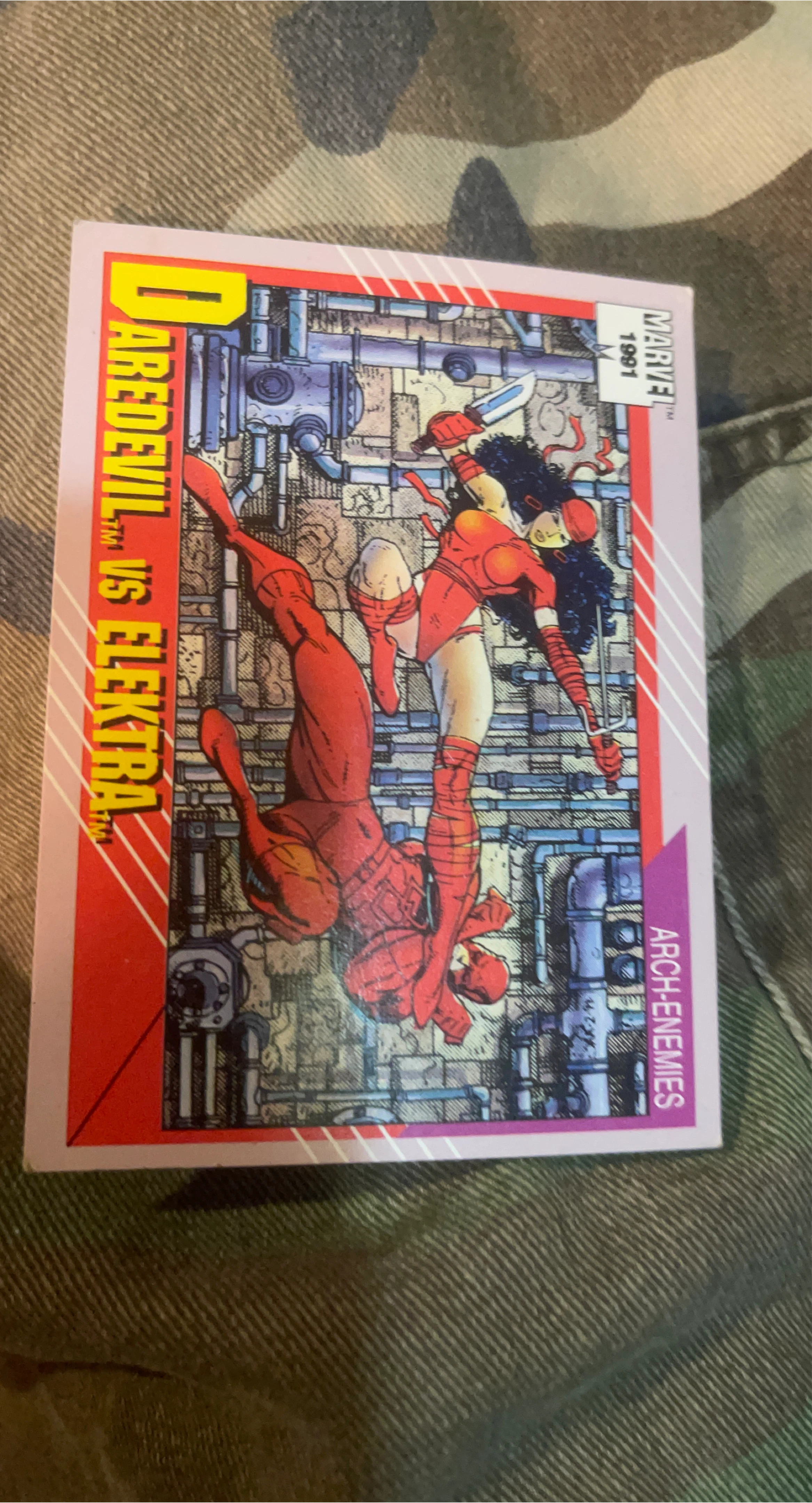 1991 Marvel Daredevil vs Elektra Trading Card