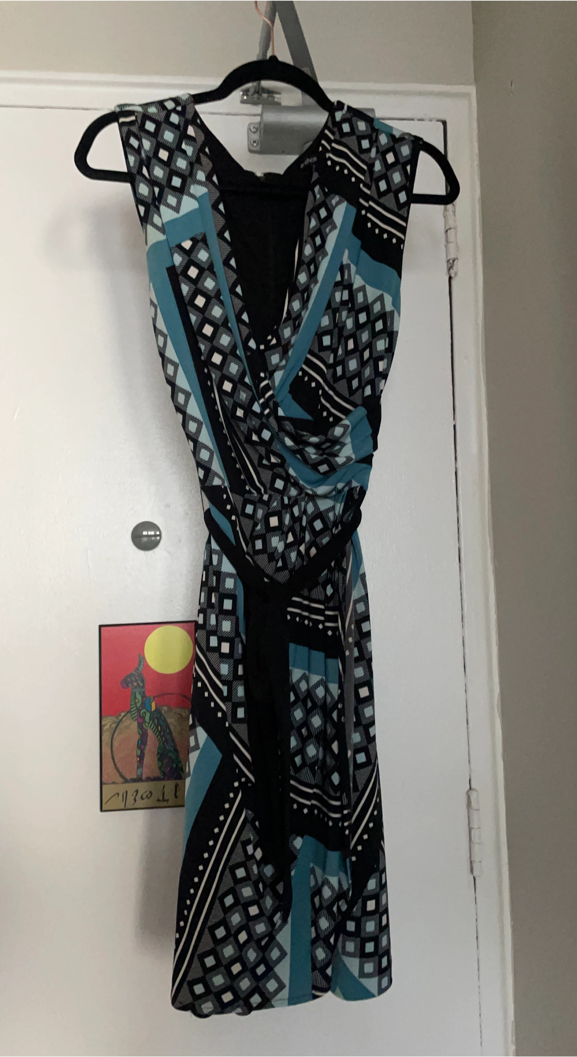 Small Le Chateau Geometric Print Wrap Dress - Size S - photo 2