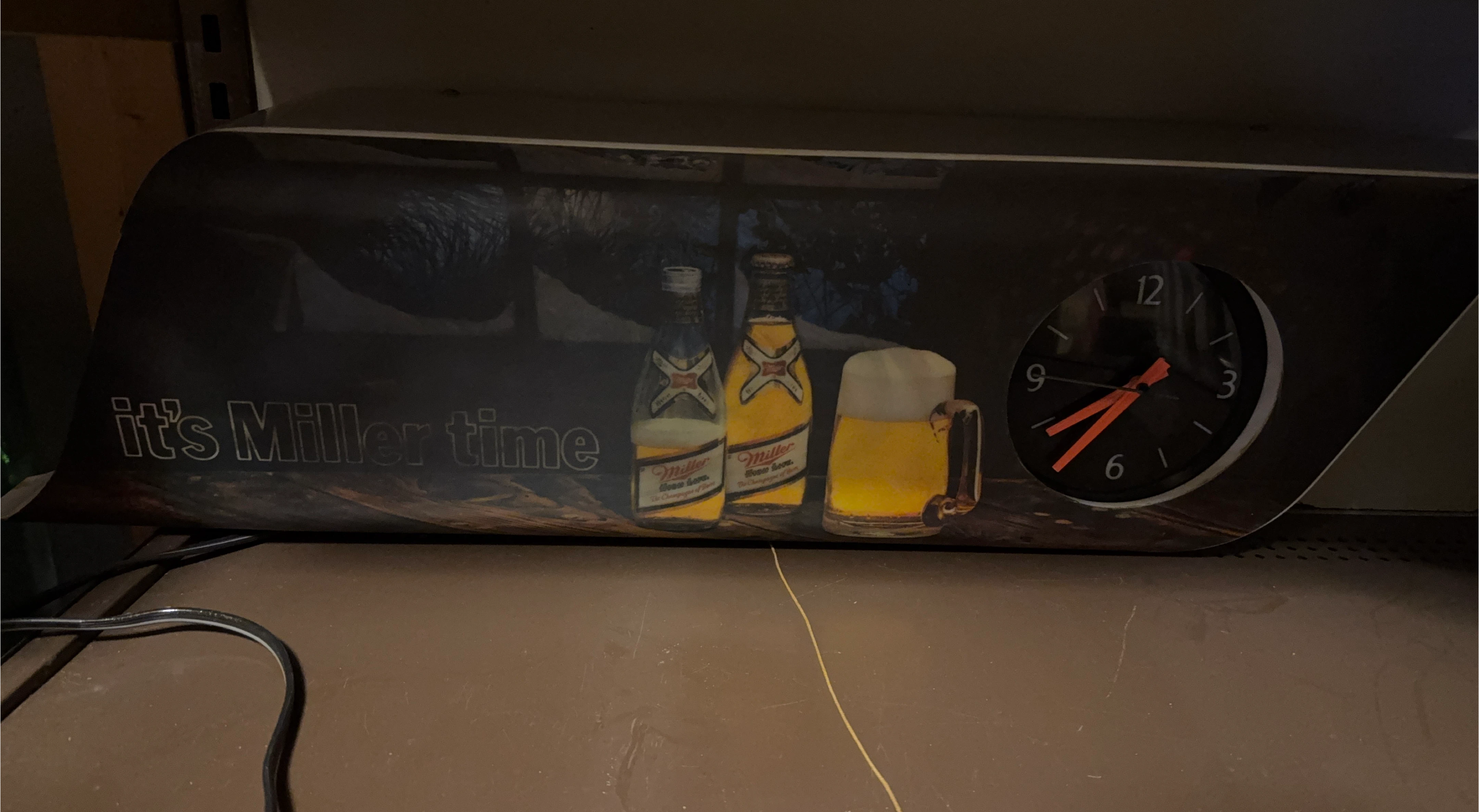 Miller Time Bar Clock