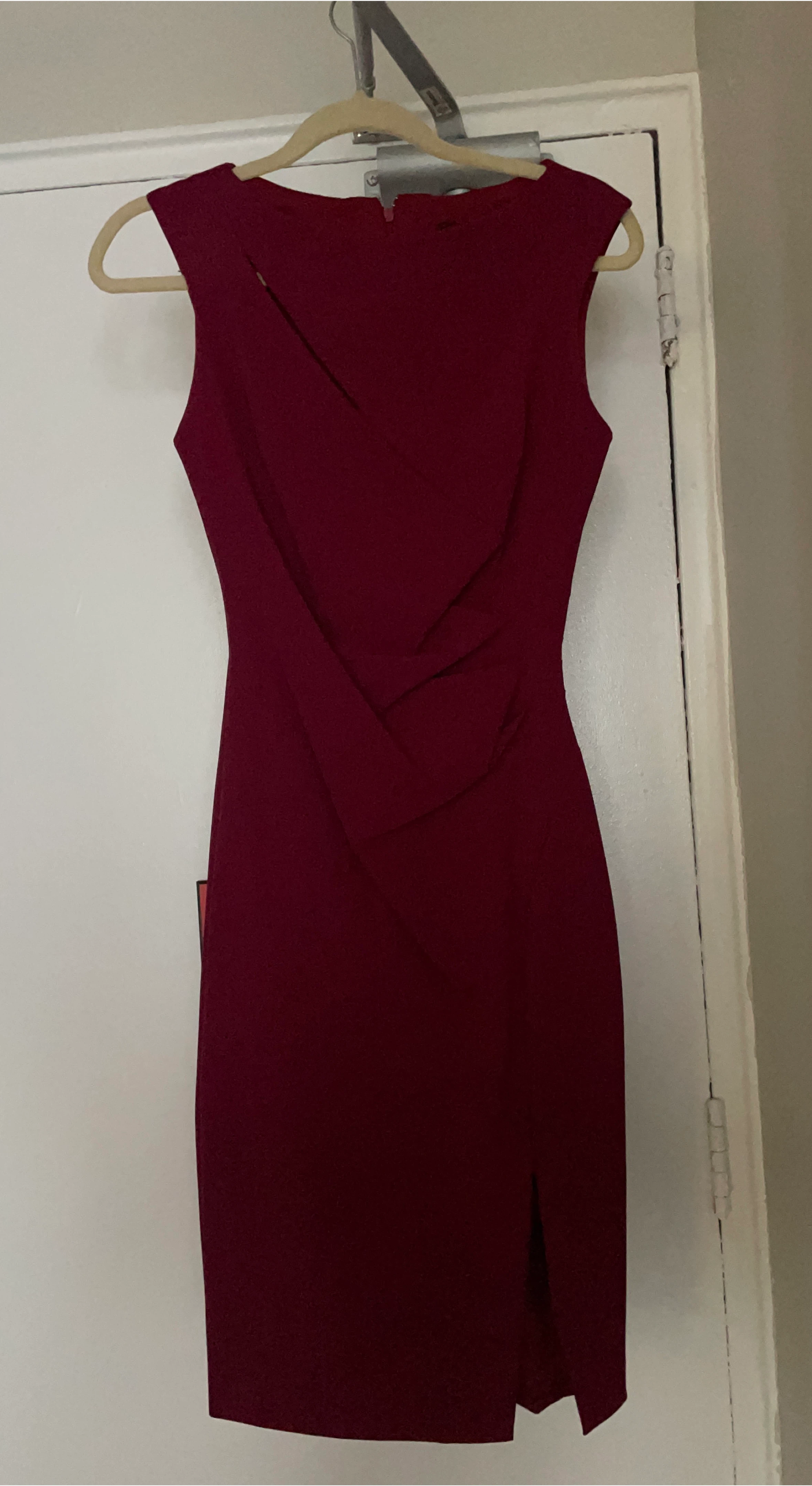 NEW XXS Le Chateau Raspberry Dress with Slit & Cutout - photo 2