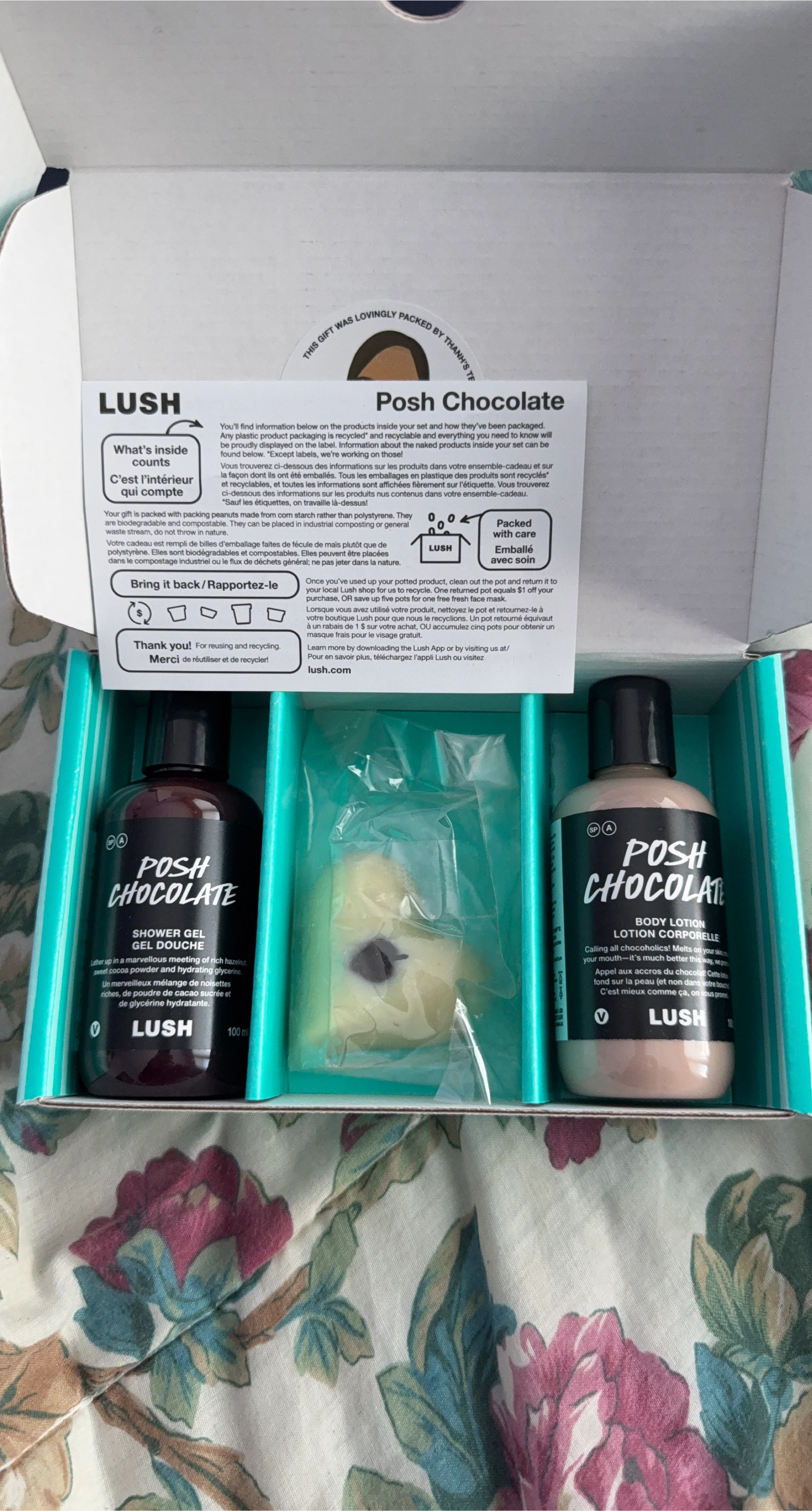 LUSH Posh Chocolate Shower Gel & Body Lotion Set