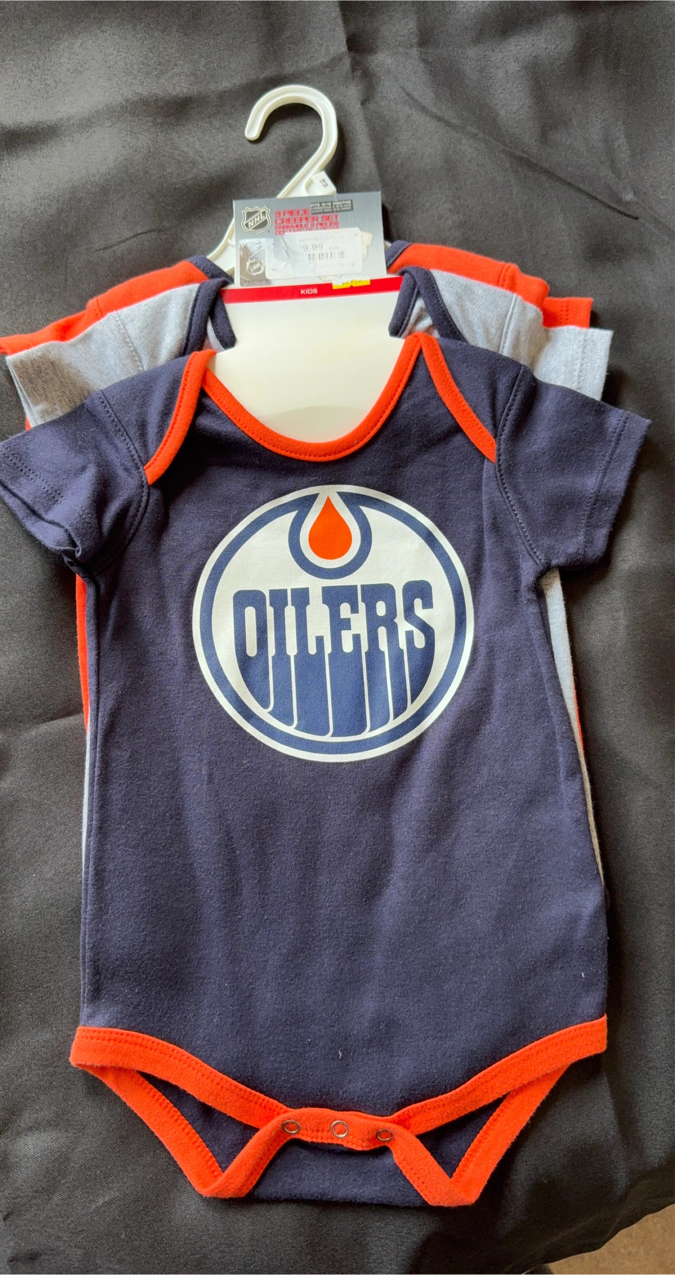 3-Piece Edmonton Oilers Creeper Set 12-18m