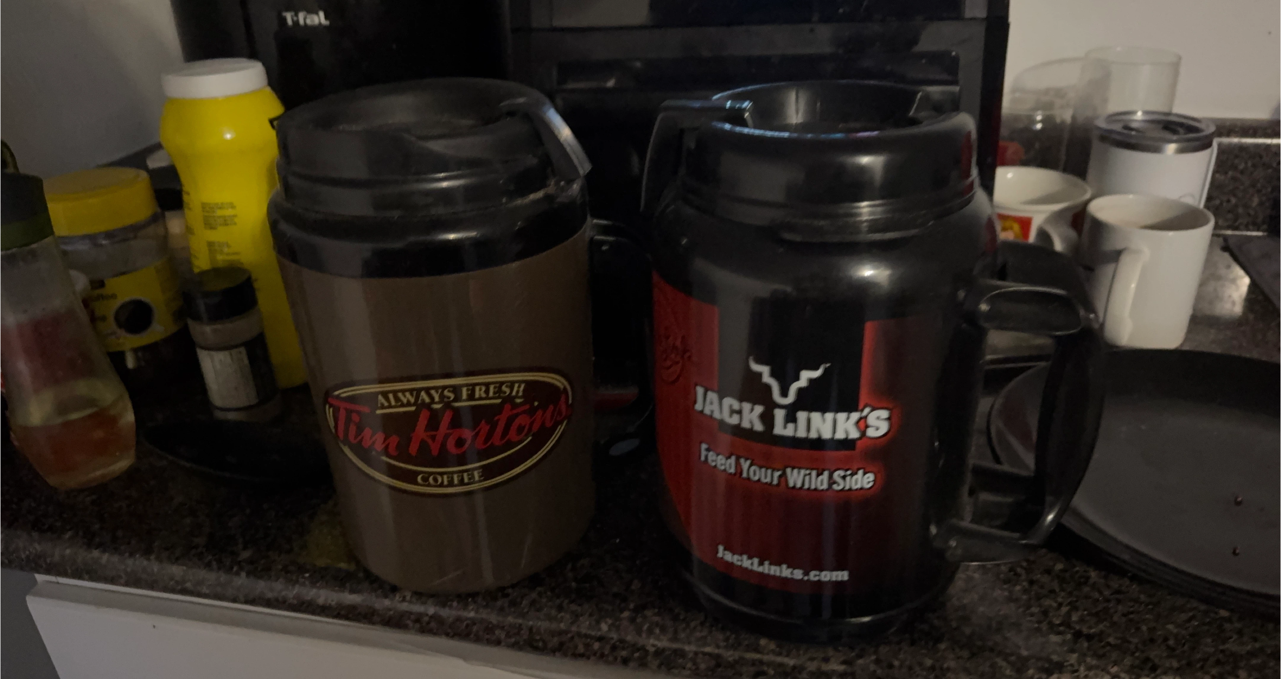 Tim Hortons and Jack Link's Coffee Thermoses