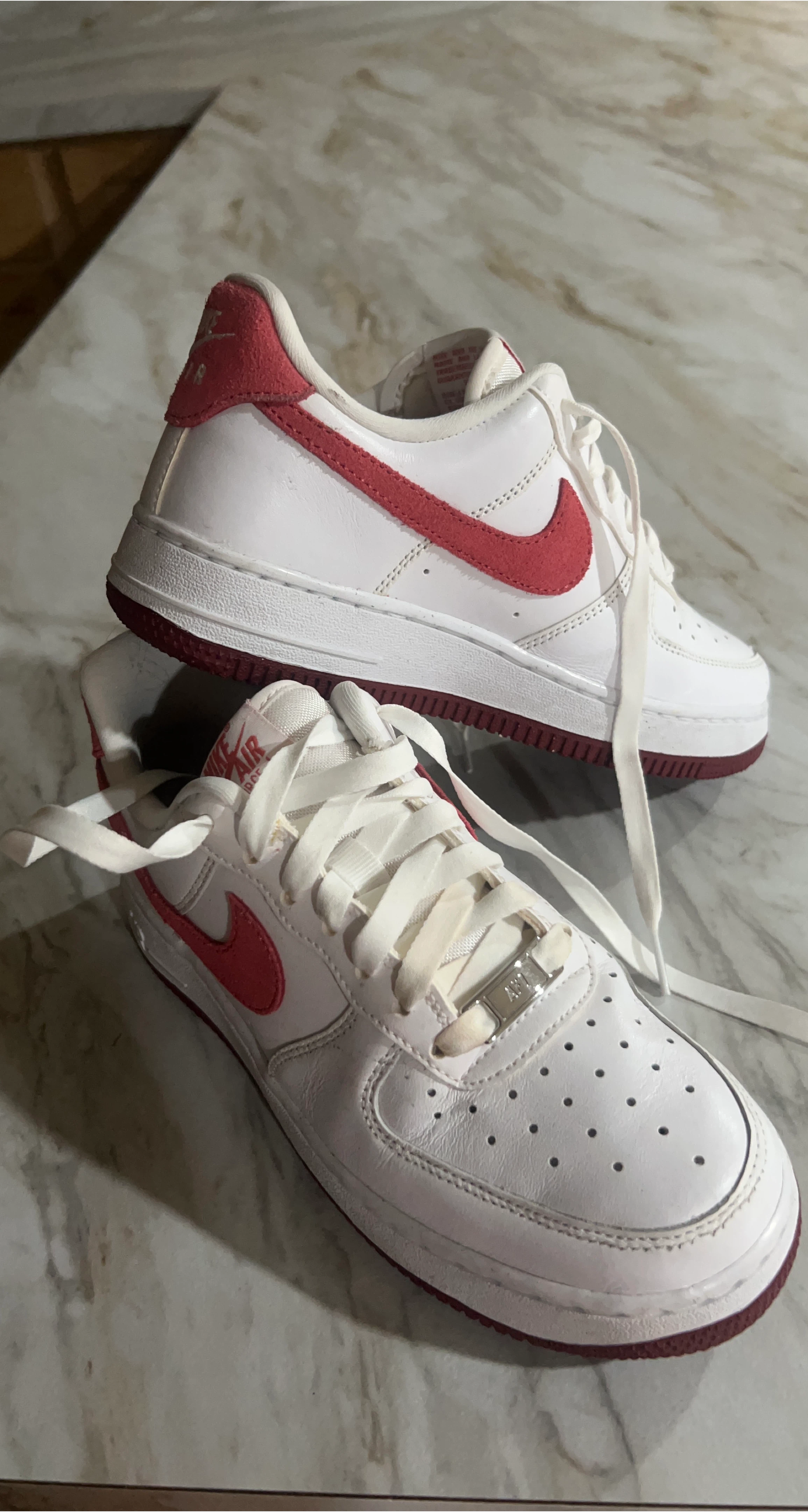 Nike Air Force 1 White Red Sneakers