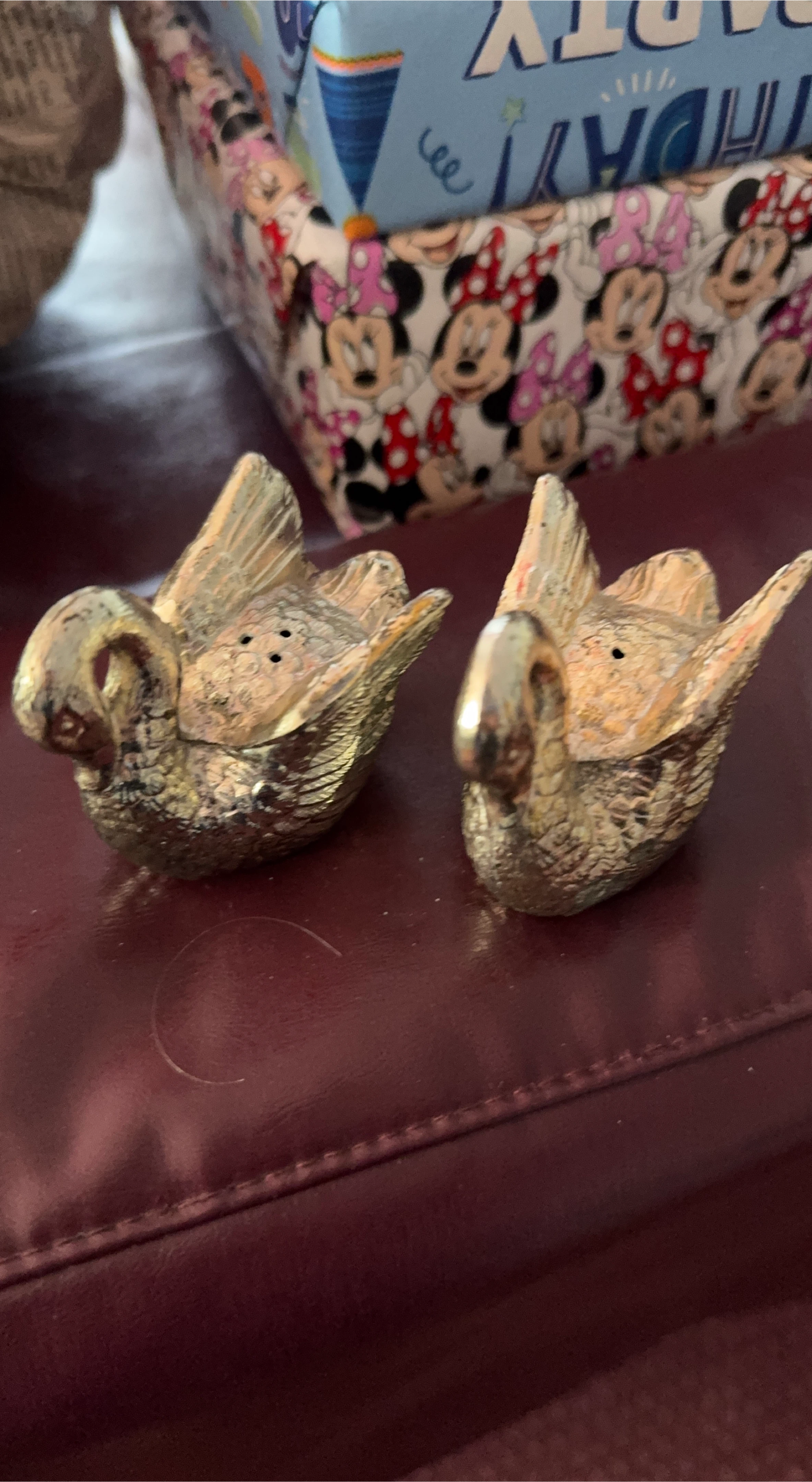 Gold Swan Salt and Pepper Shakers