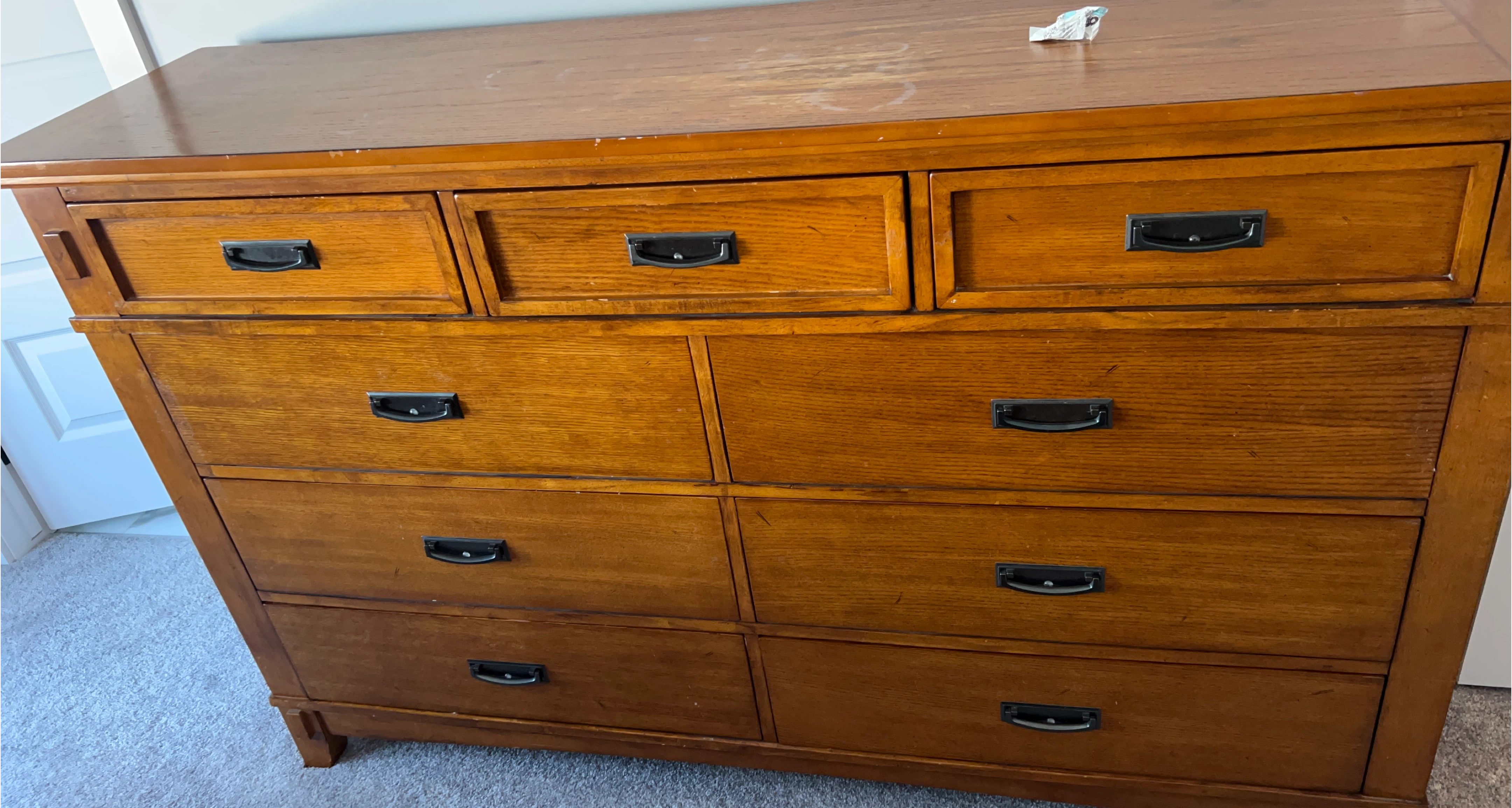 Solid Wood Dresser with Mirror