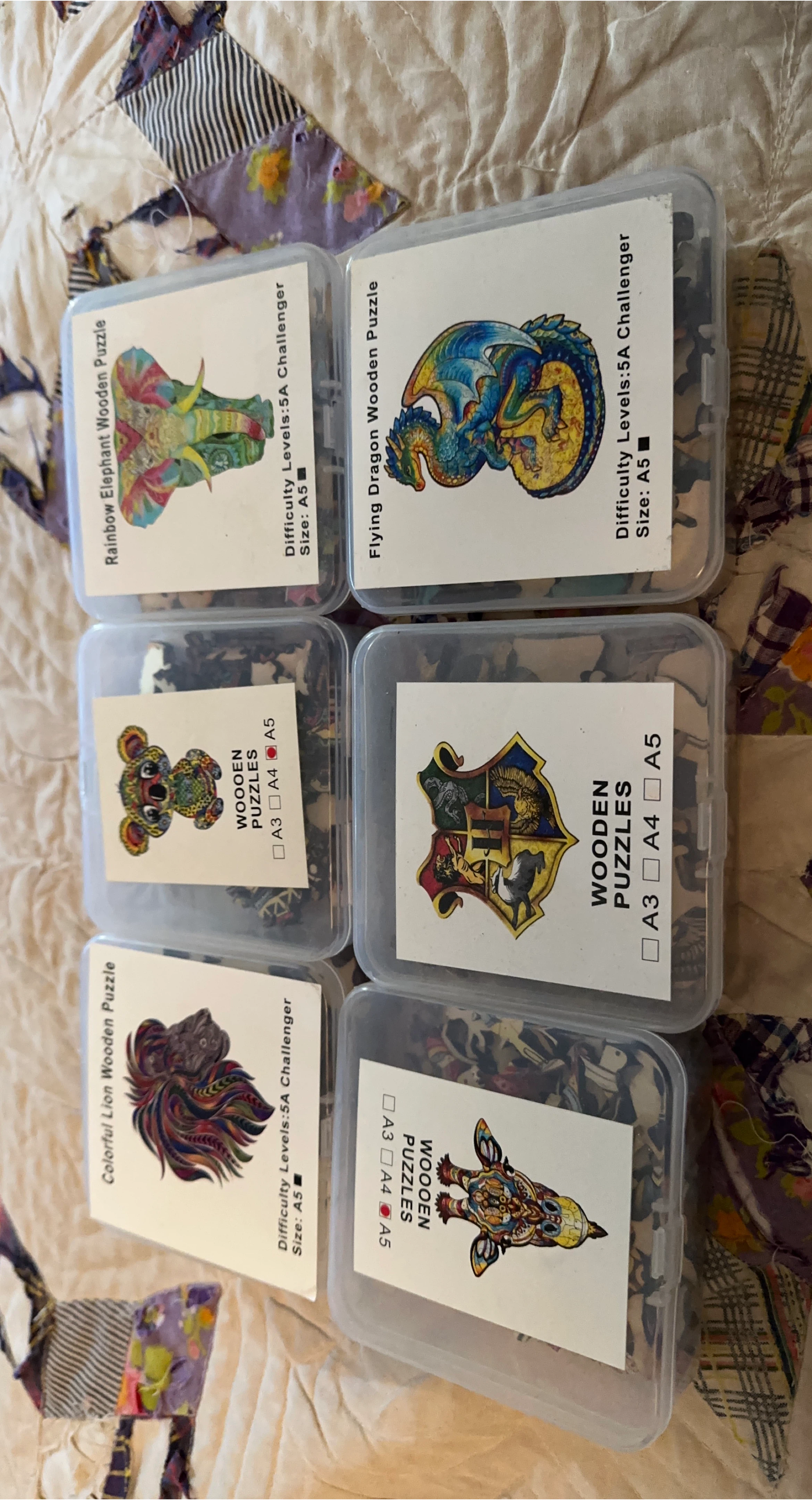 Wooden Puzzles - Assorted Designs and Sizes