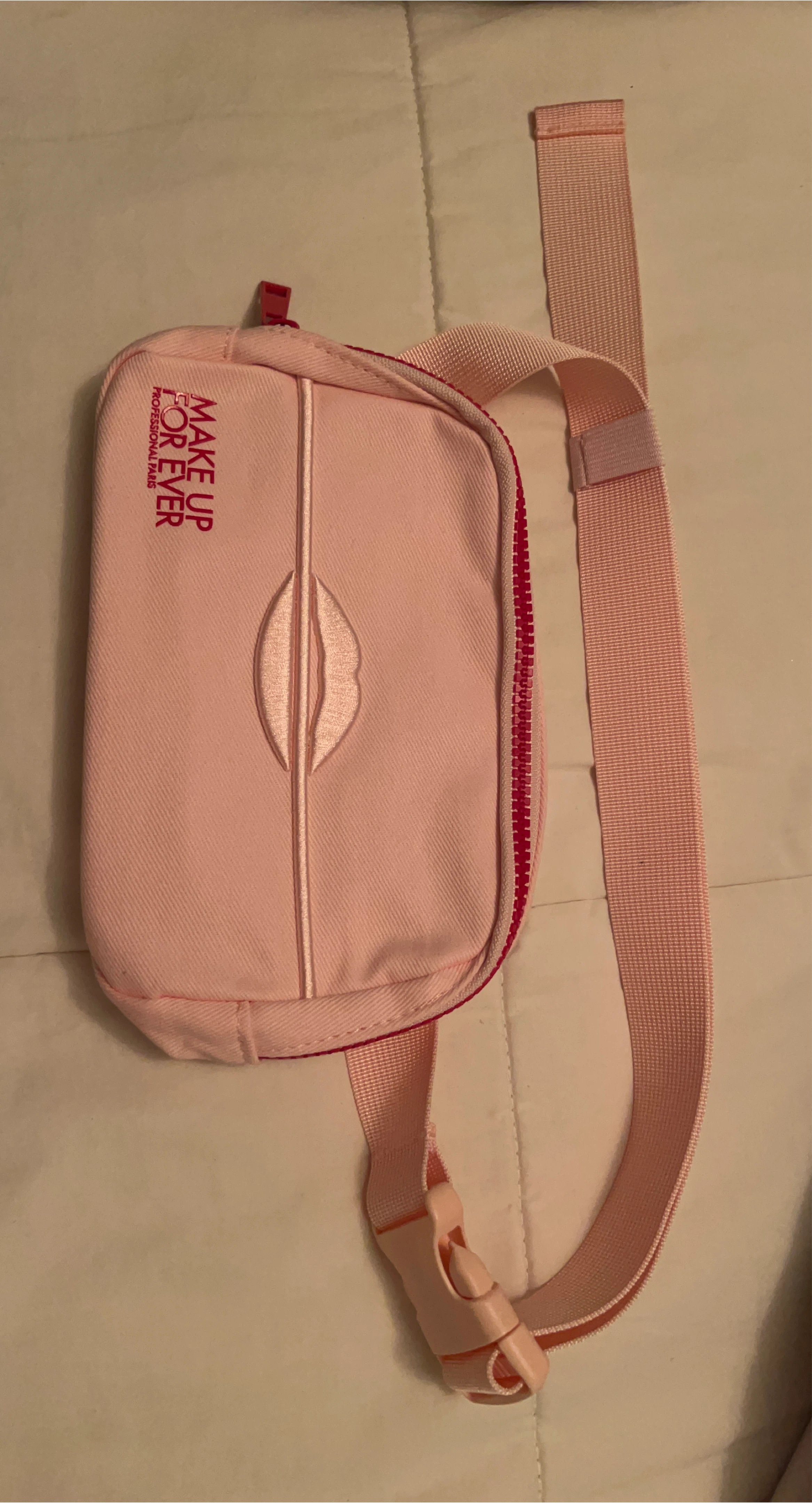 MAKE UP FOR EVER Pink Cosmetic Bag with Strap