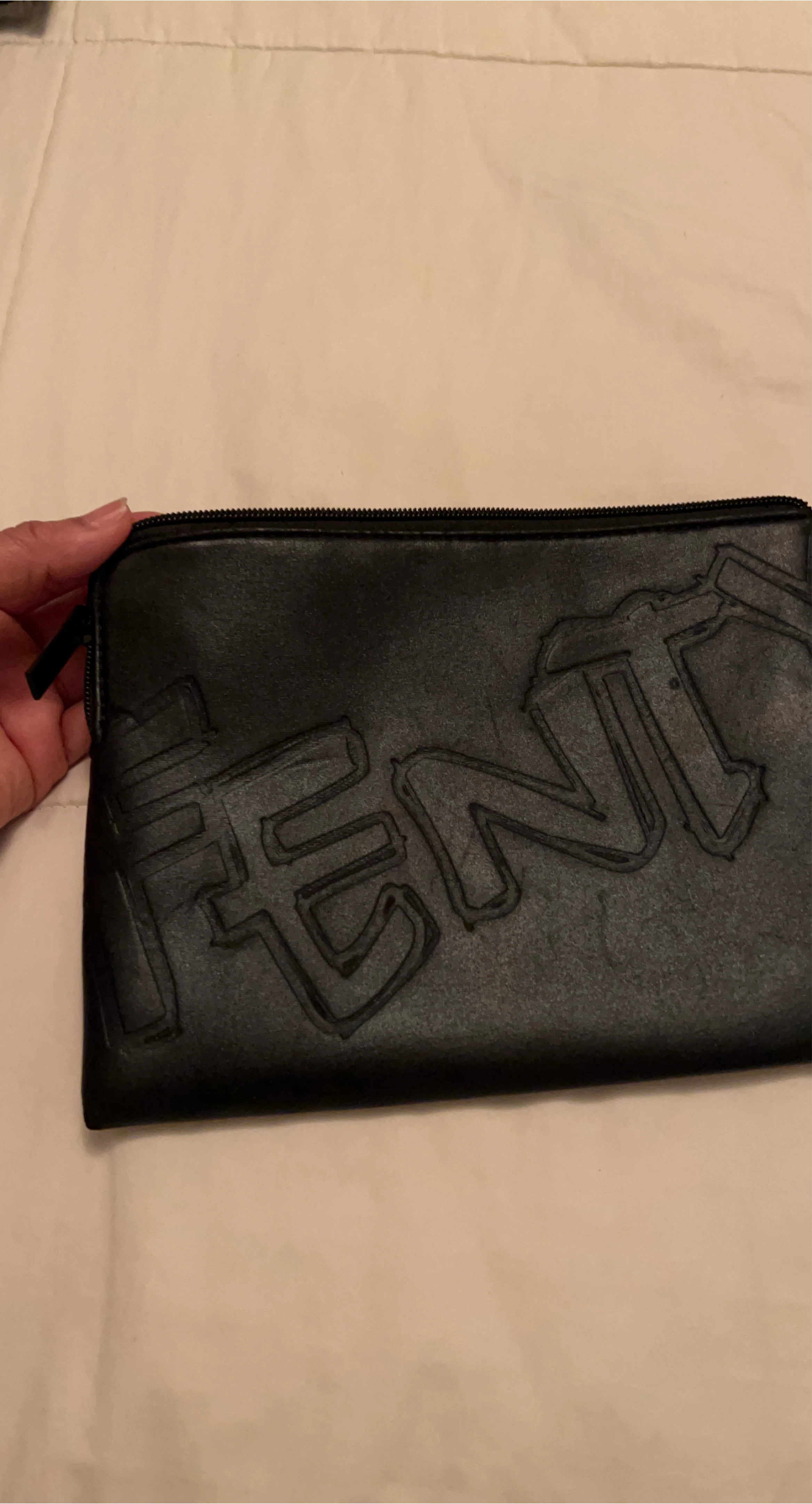 Fendi Black Leather Pouch