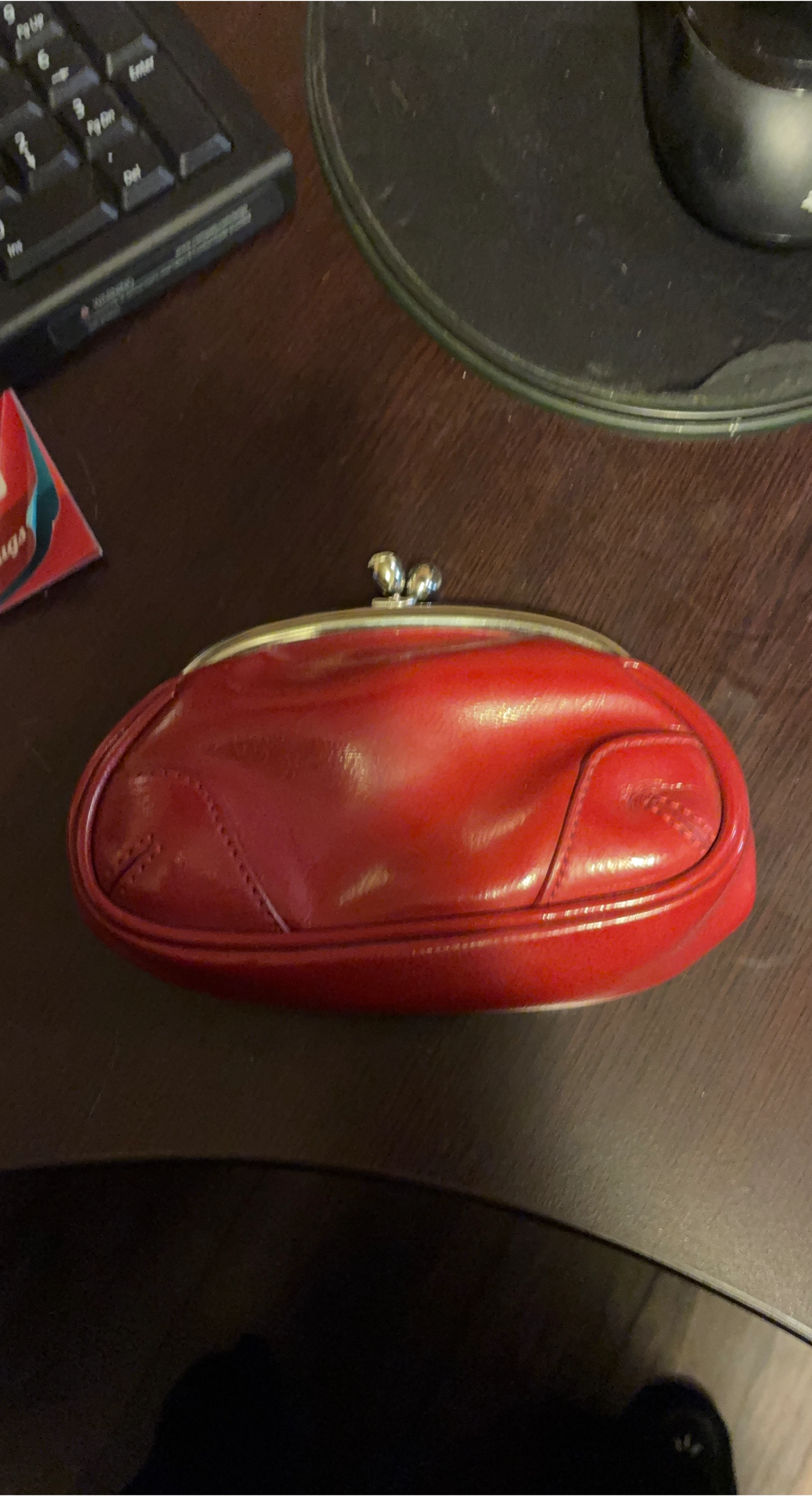 Red Patent Leather Coin Purse