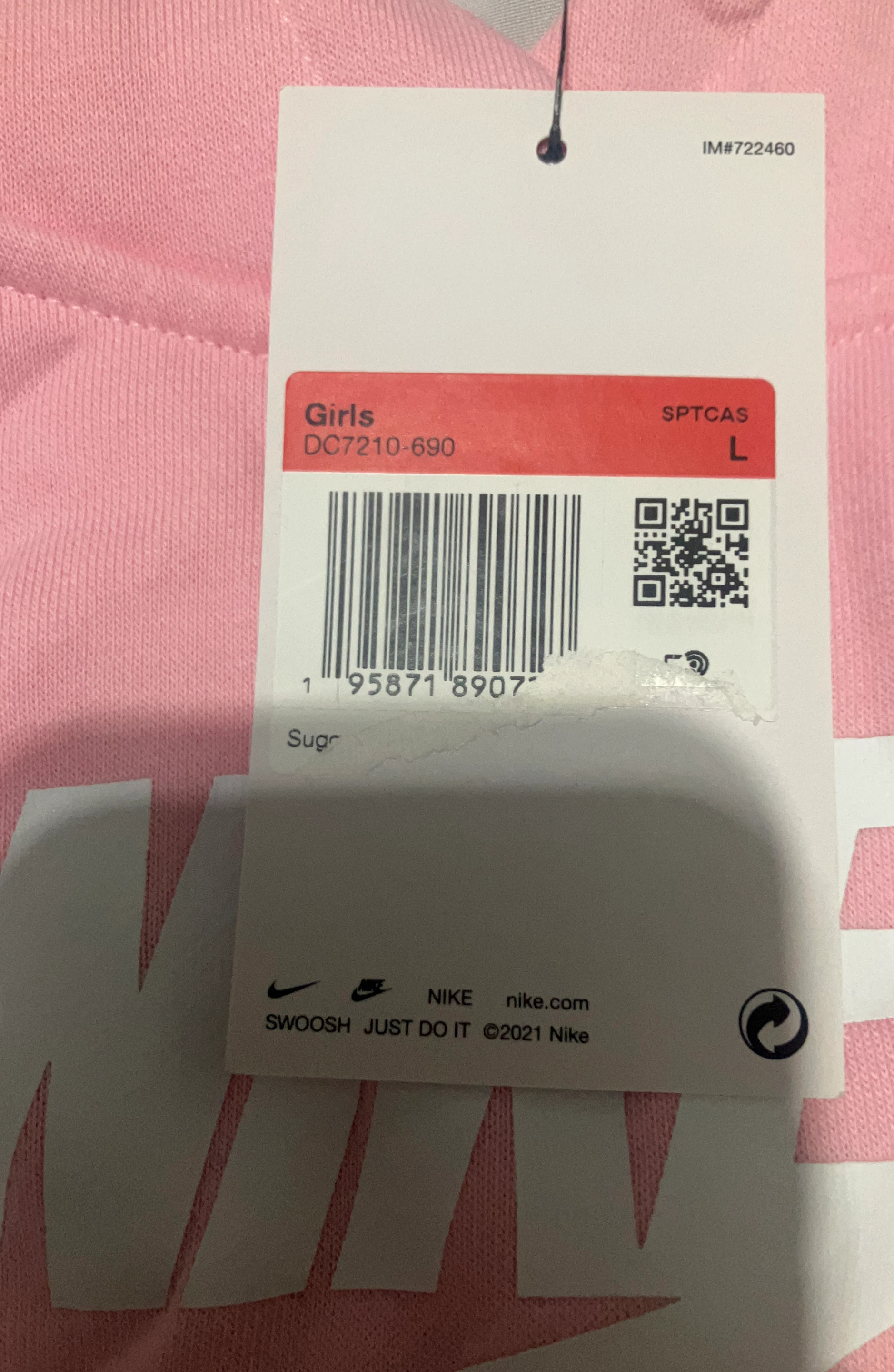 Nike Girls Hoodie Size L