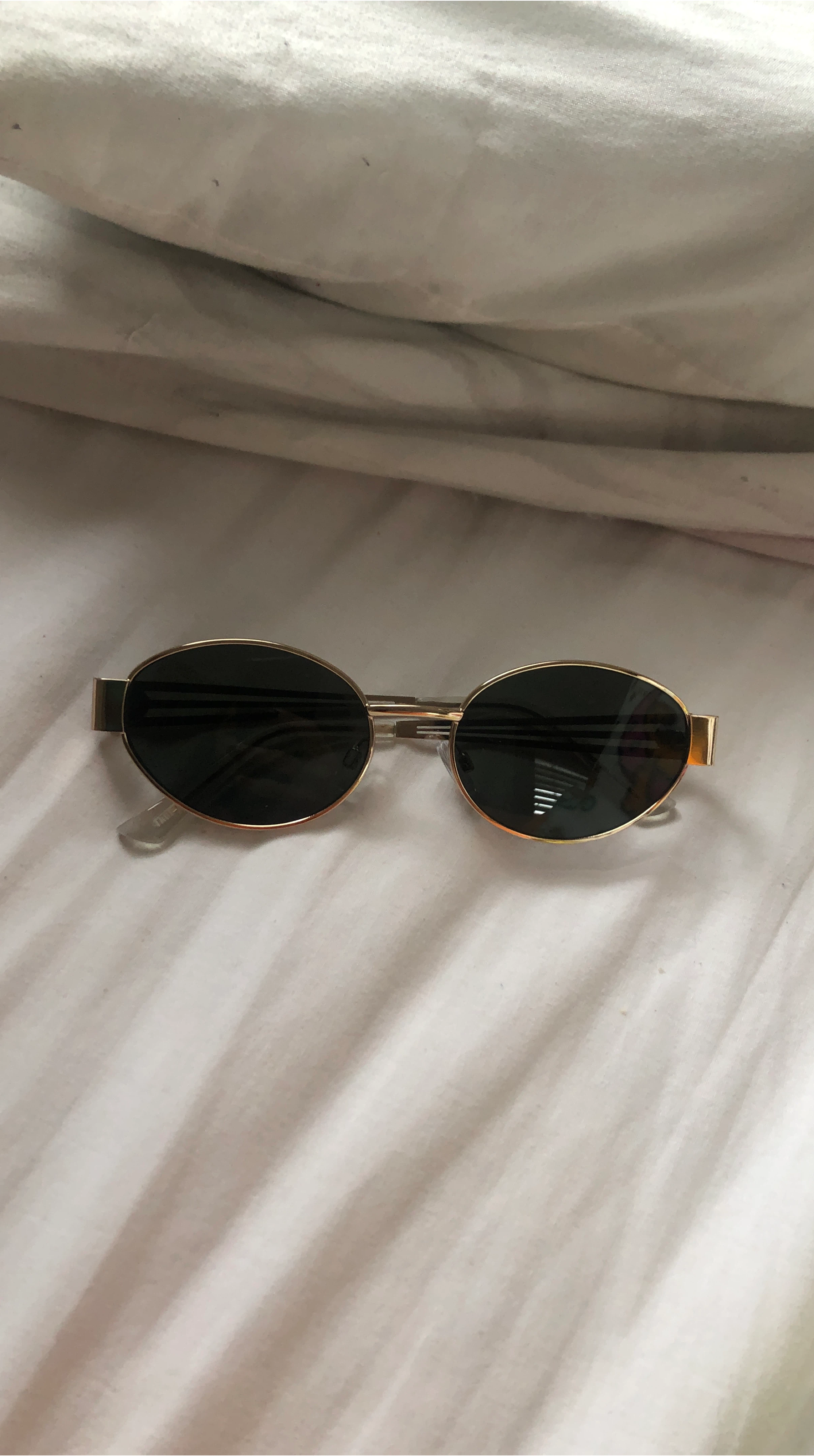 Sale! Gold Oval Sunglasses