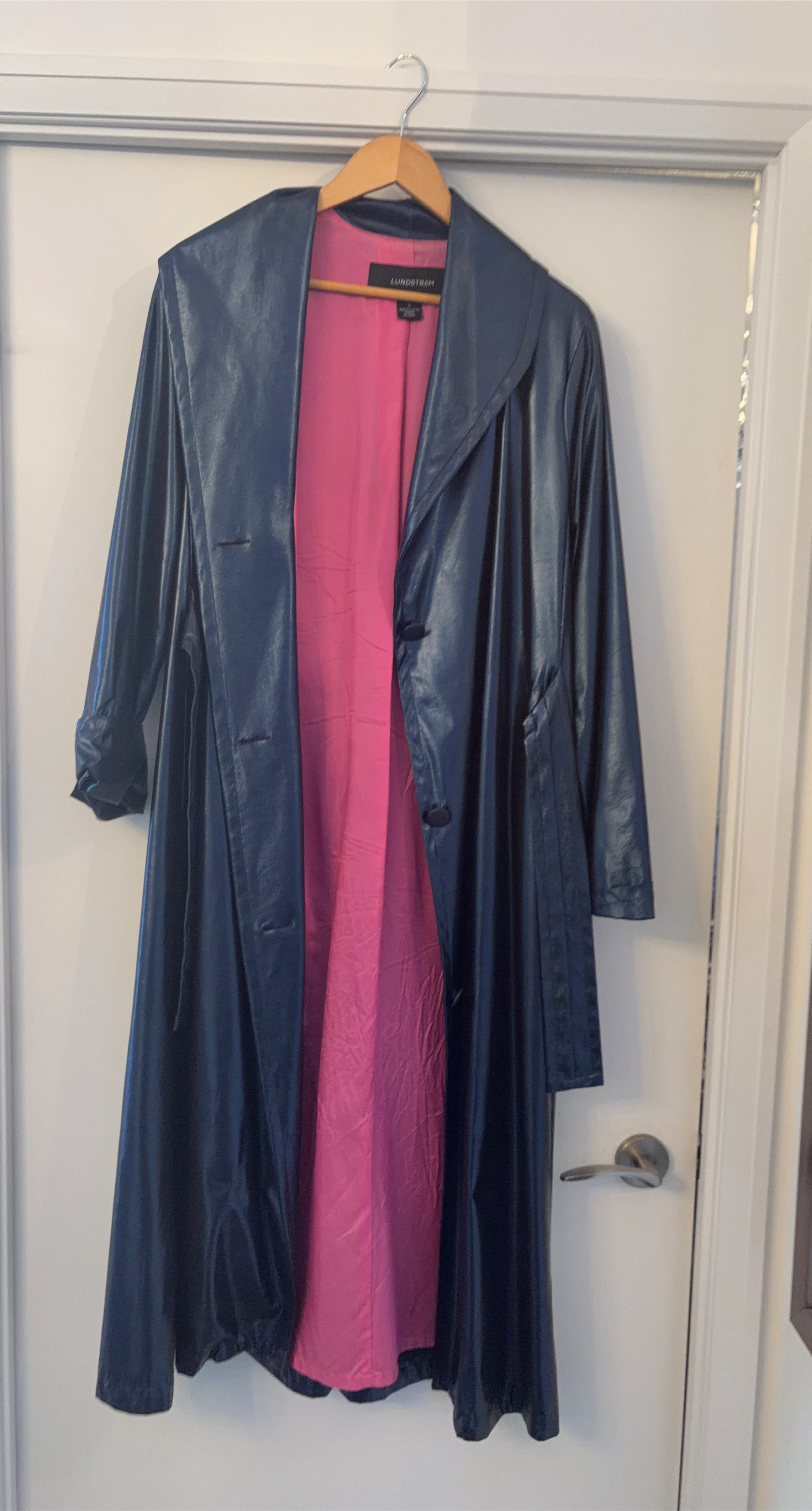 Lundstrom Trench Coat Navy Blue