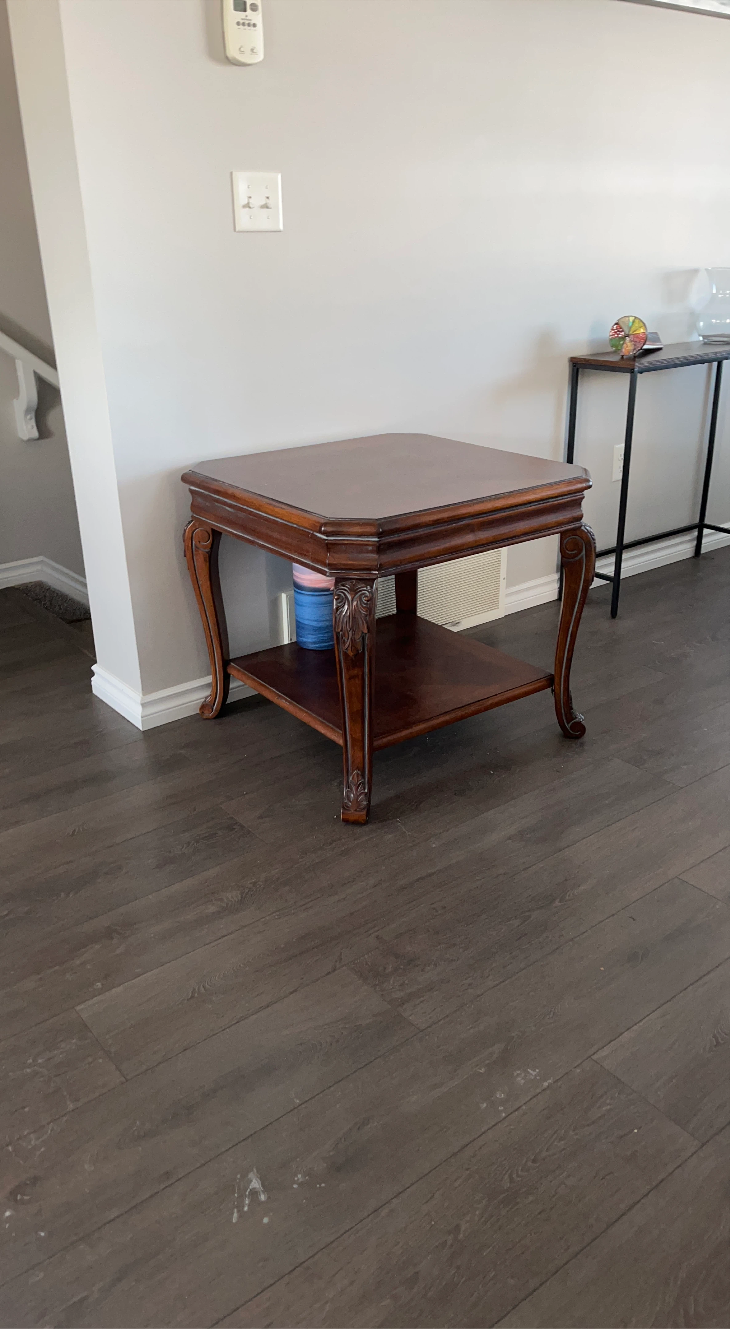 Wooden End Table with Shelf