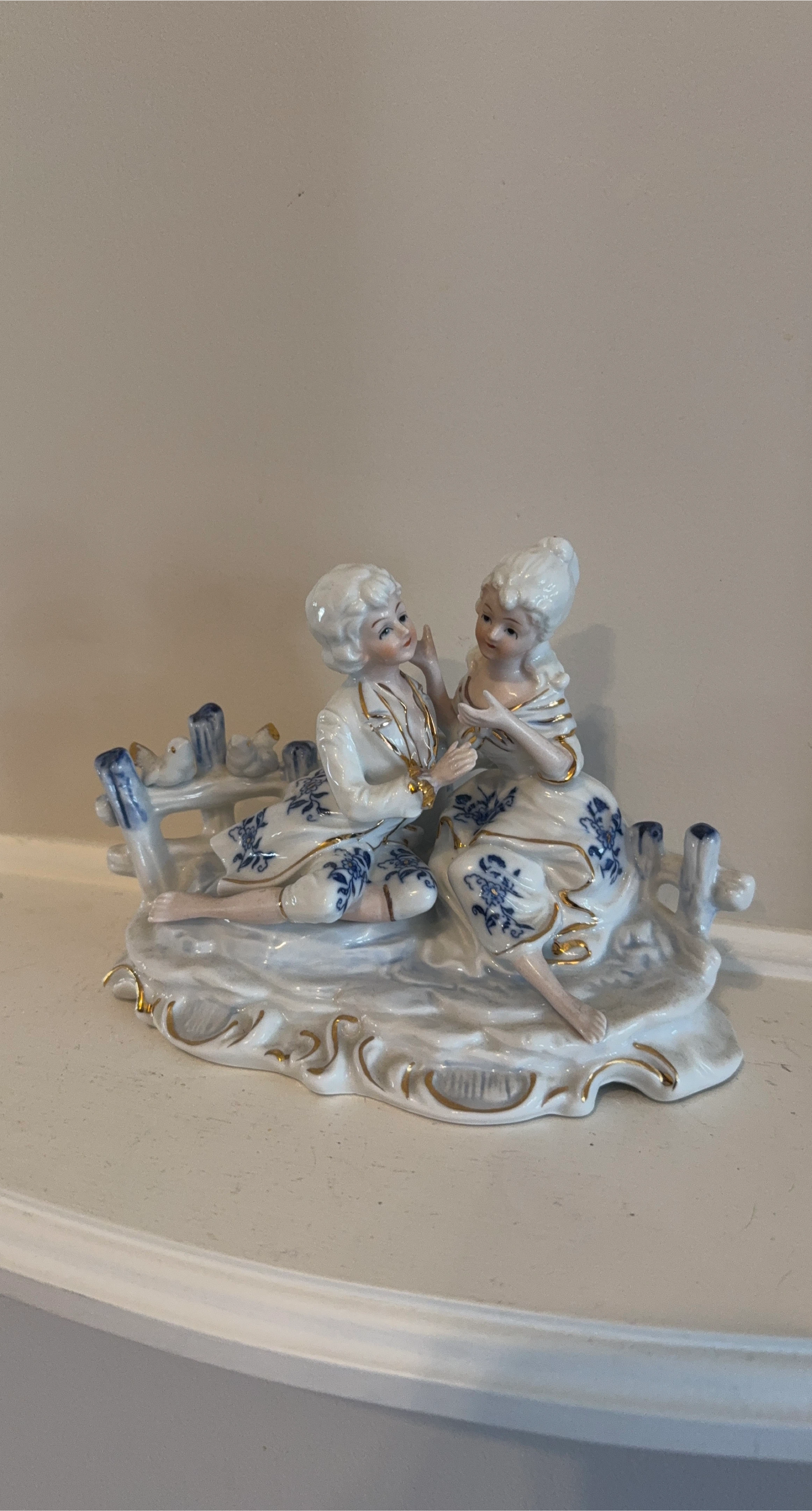 Vintage Porcelain Figurine Couple