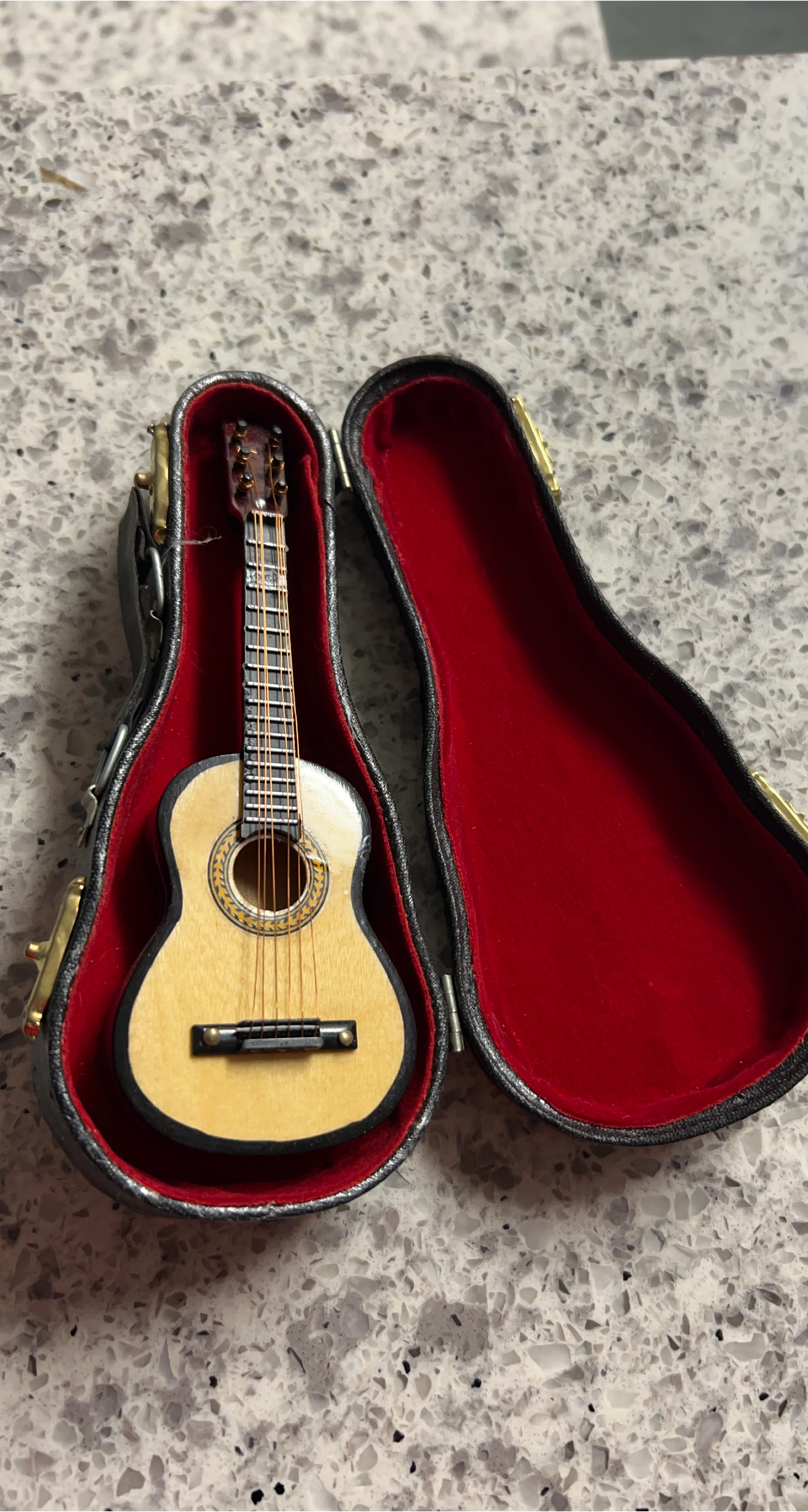 Miniature Acoustic Guitar in Case
