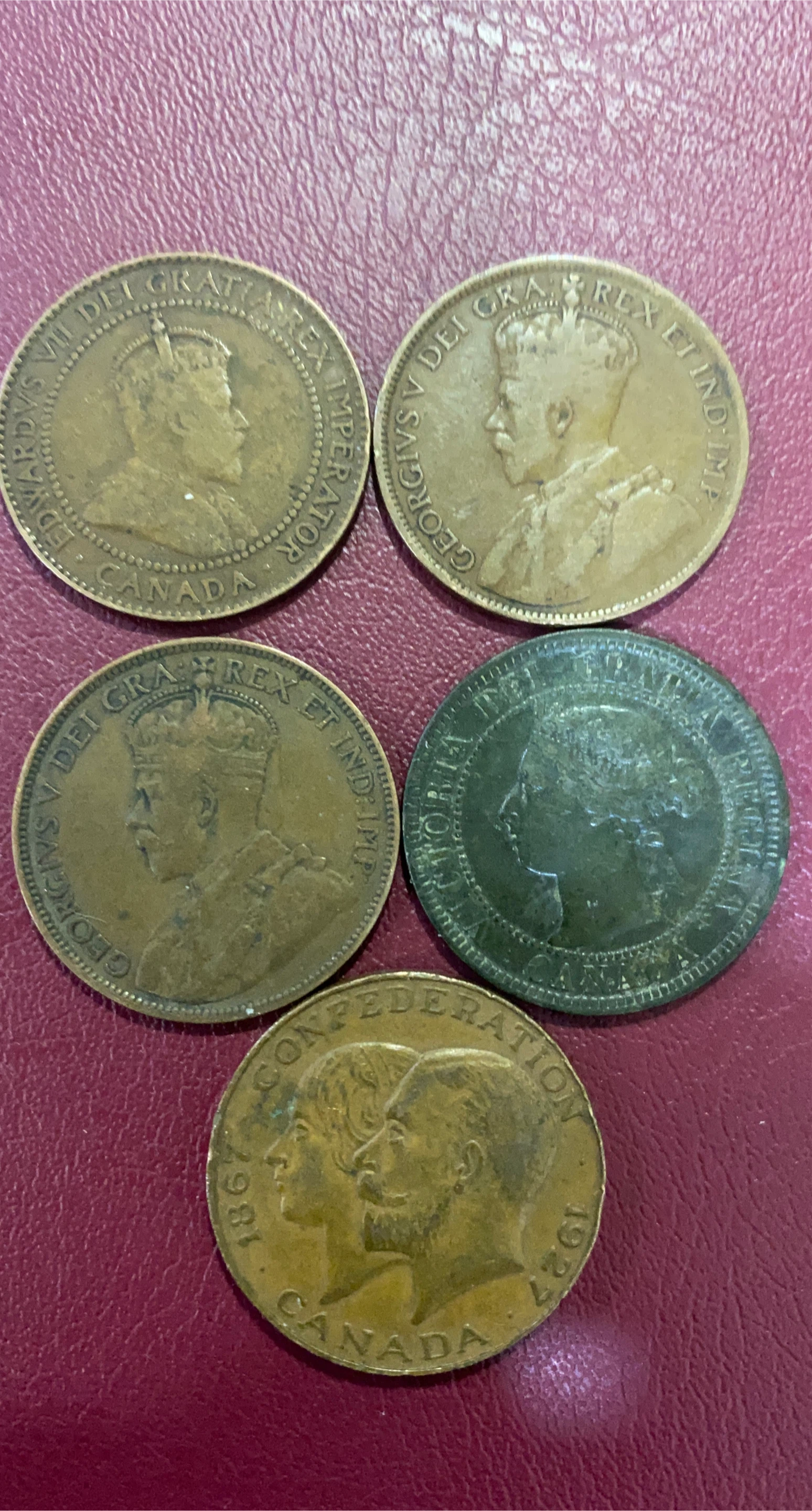 Collection of Canadian Pennies (1900.1910-1927)