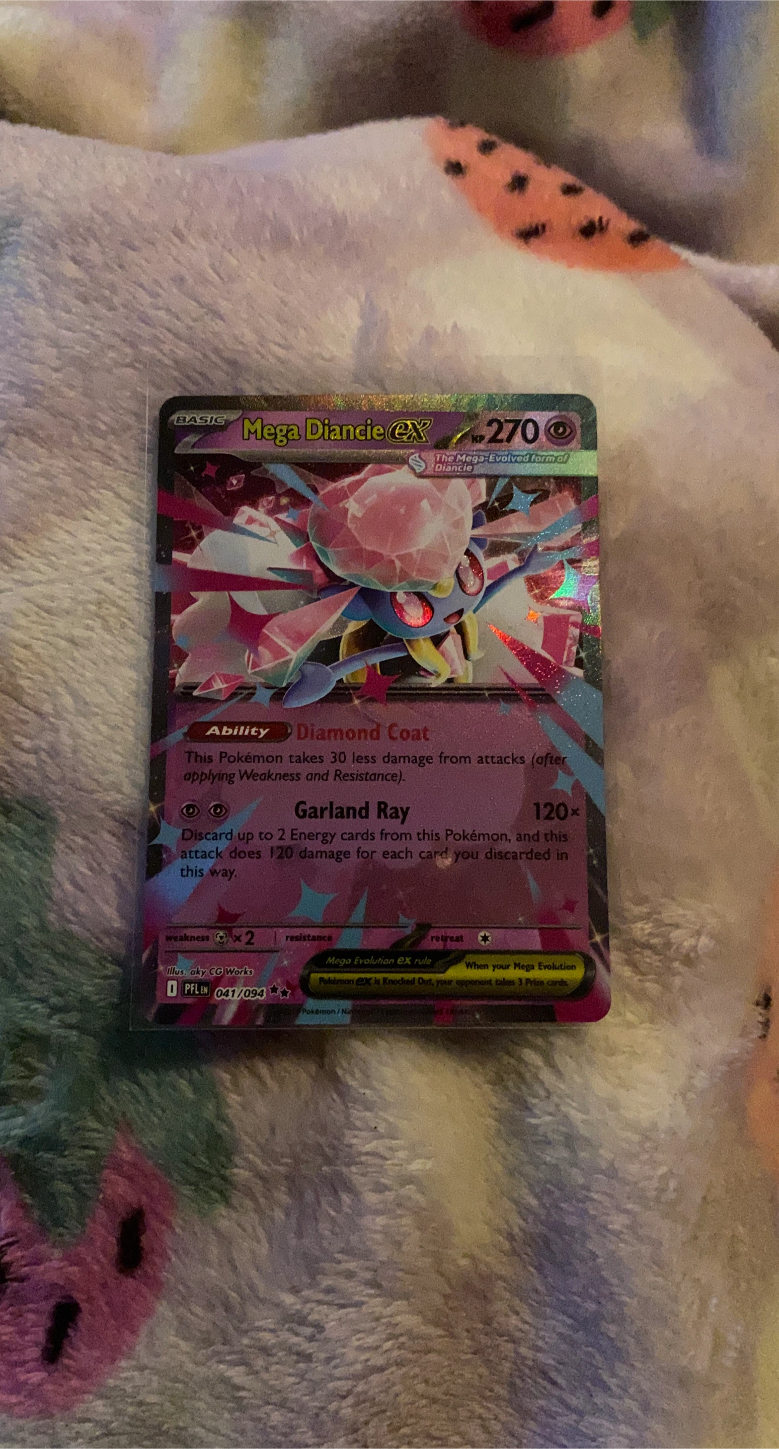 Pokemon TCG Mega Diancie EX 041/094 Card