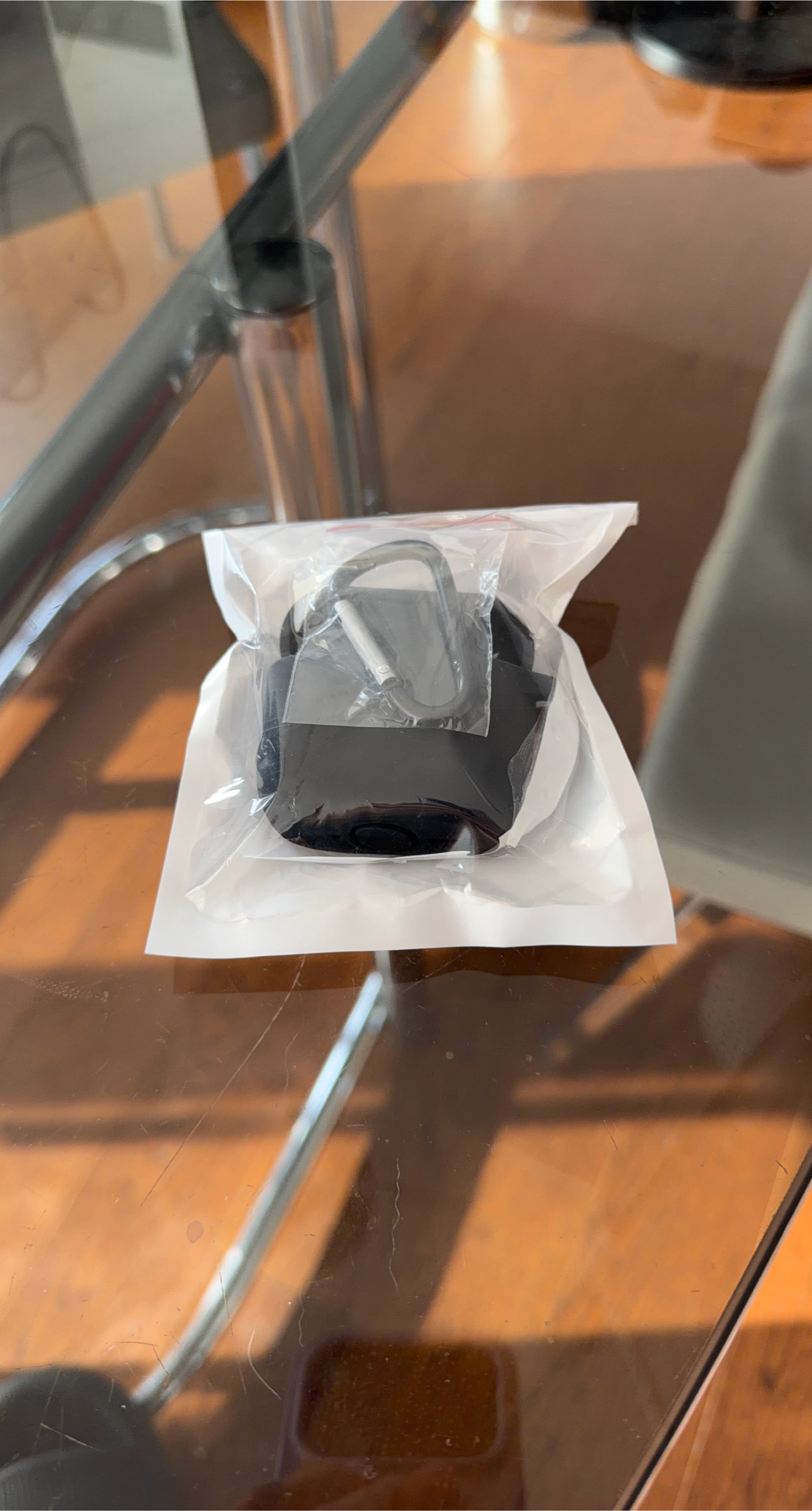 Black Silicone Protective Case with Carabiner for AirPods Pro