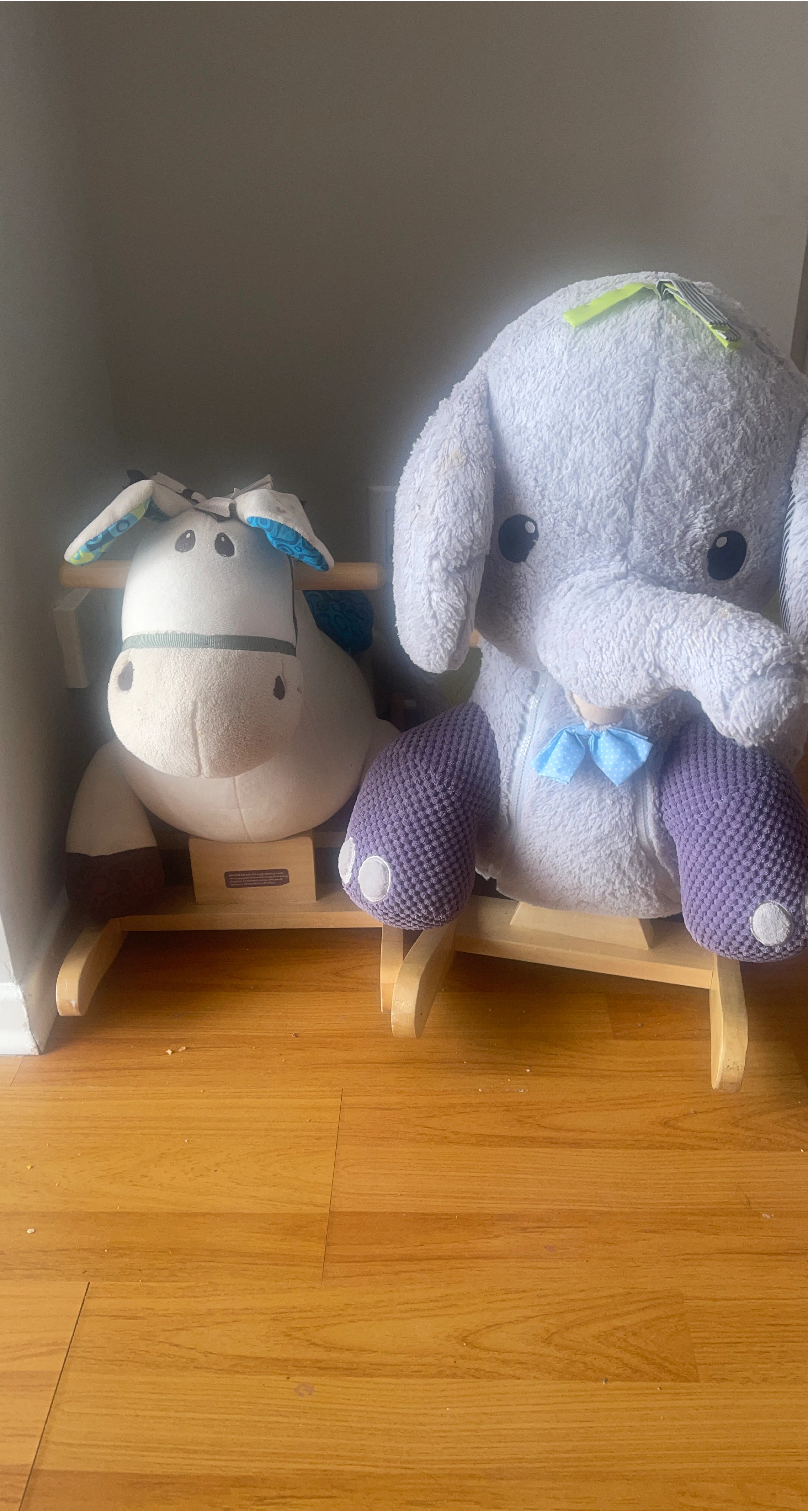 Rocking Horse and Elephant Plush Toys