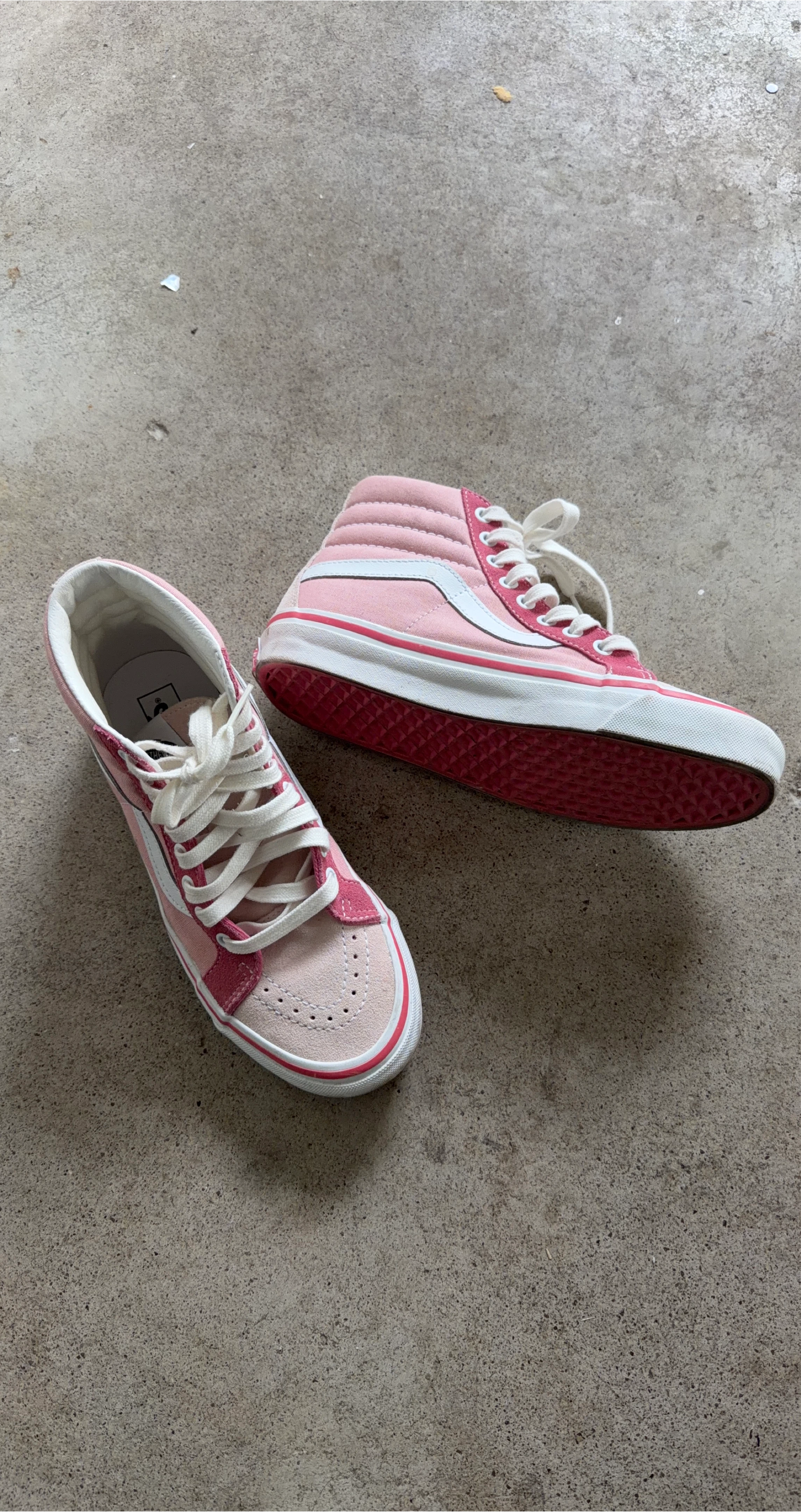 Pink Vans Sk8-Hi High Top Sneakers
