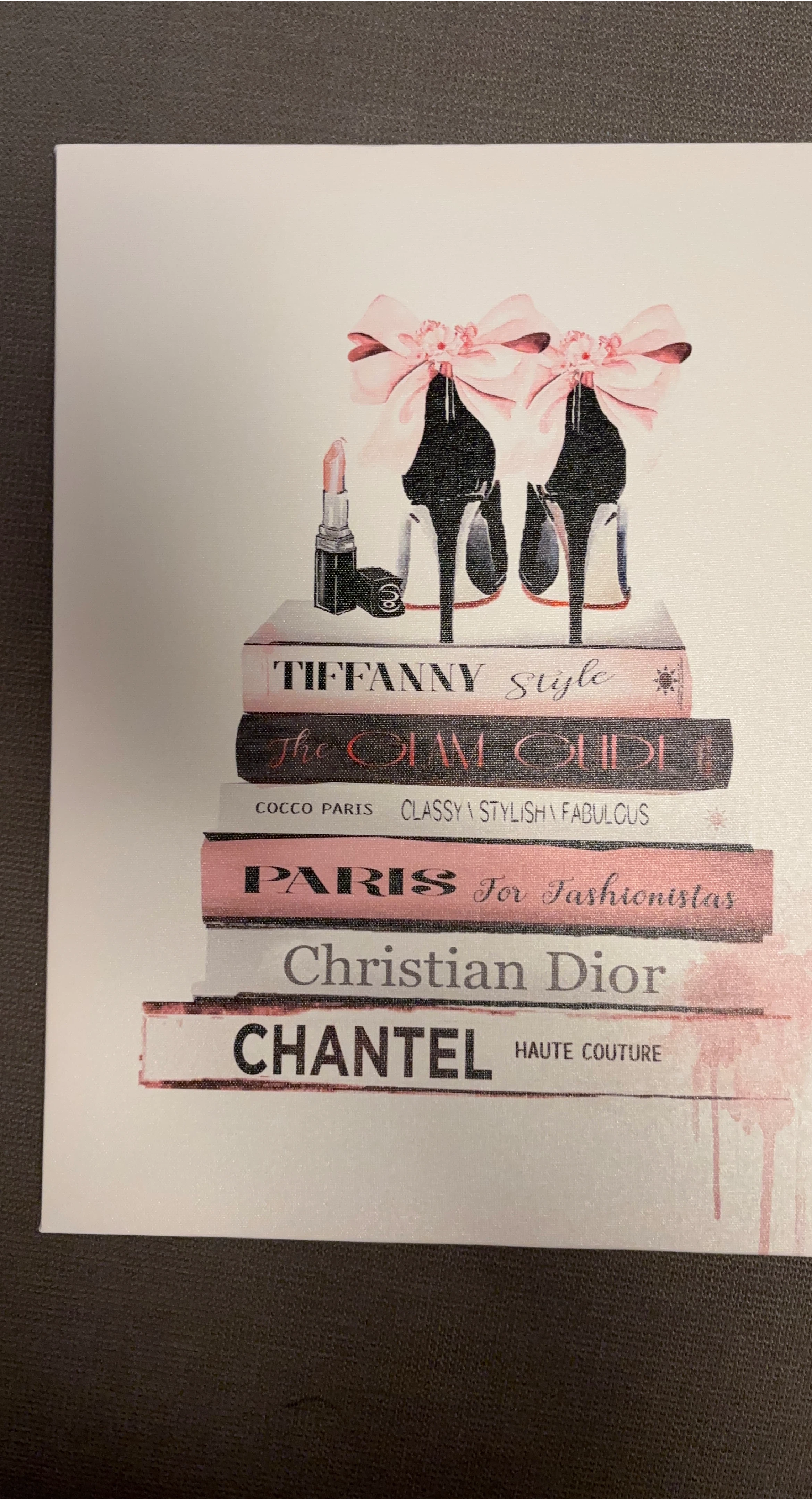 Fashion Themed Canvas Print with Heels and Lipstick